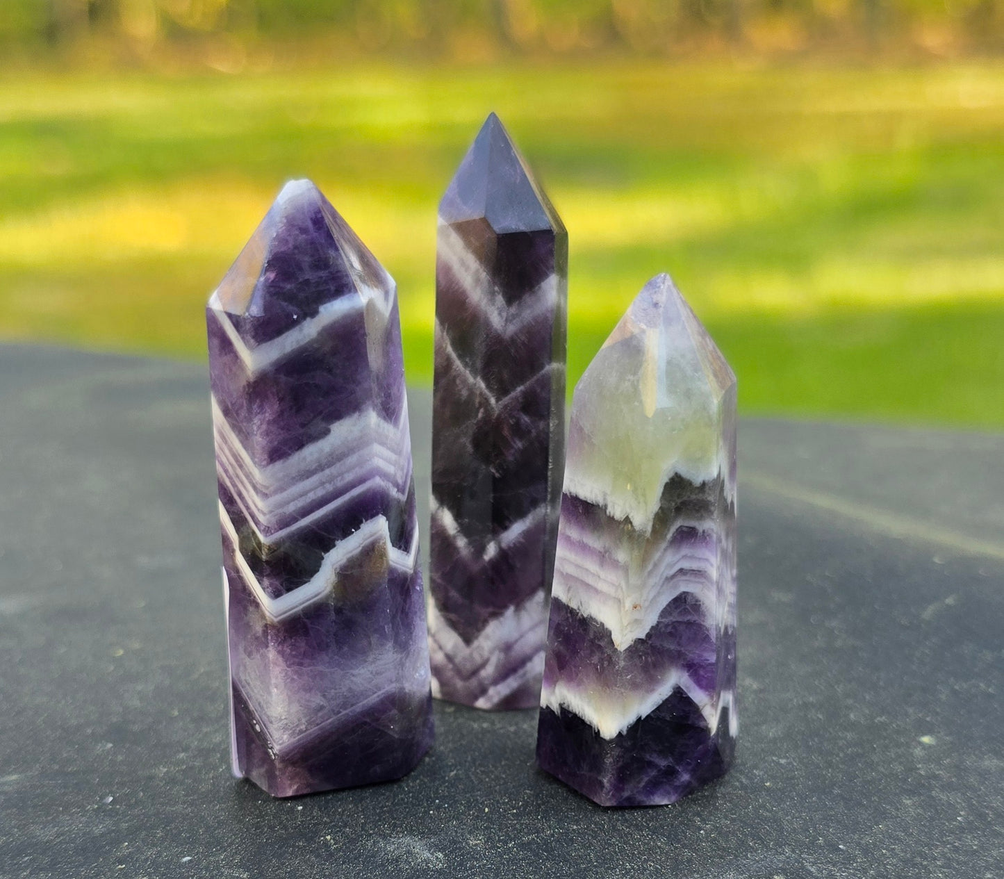 Chevron Amethyst Towers – Natural Mineral Specimen