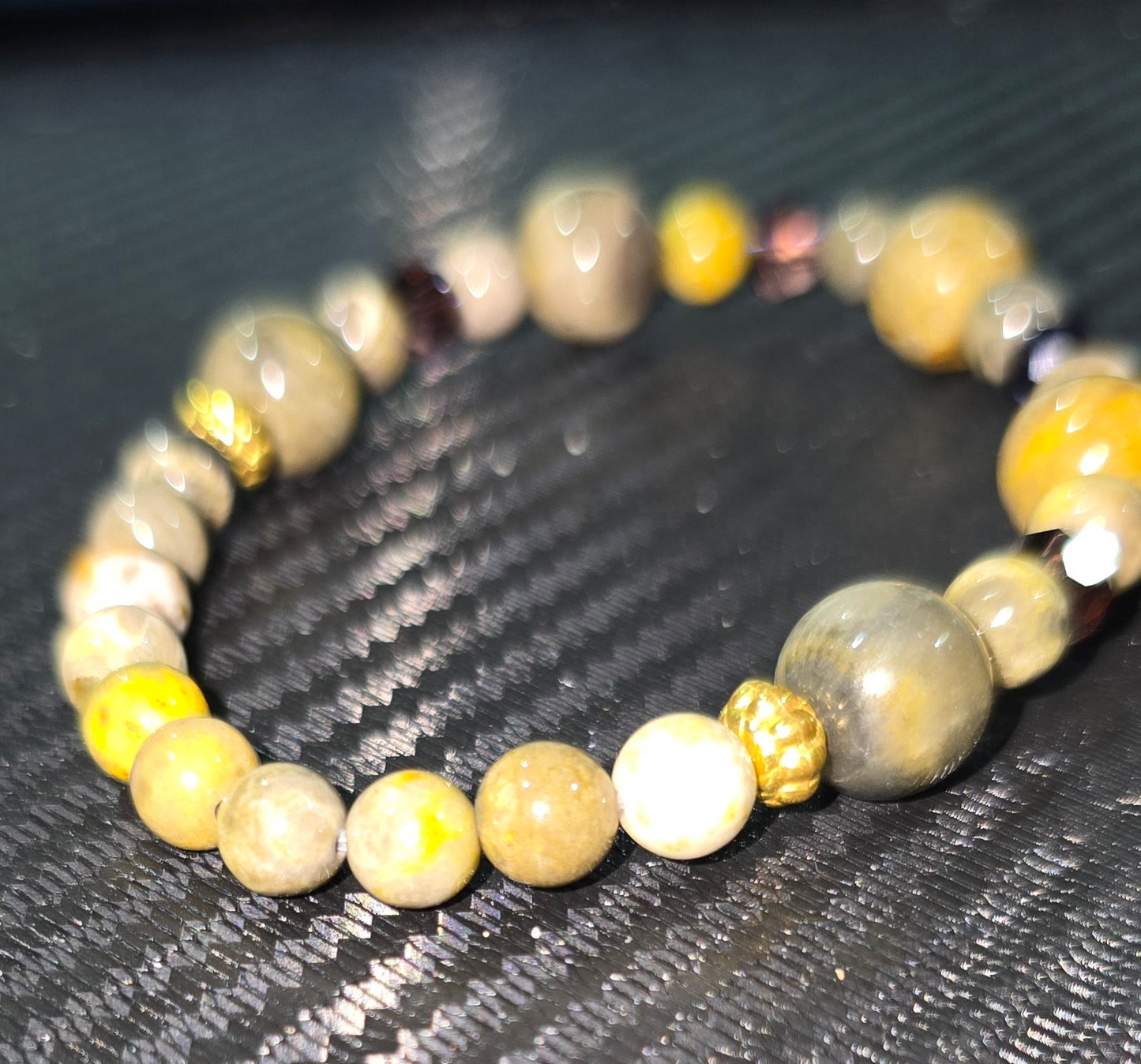 Bumblebee Jasper 6mm & 8mm Beaded Bracelet – Hand Strung Natural Stone Jewelry