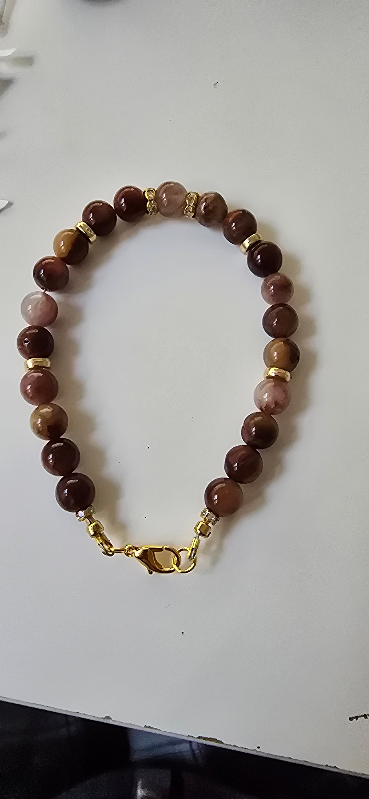 Lodilite ( garden quartz) 6mm Beaded Bracelet