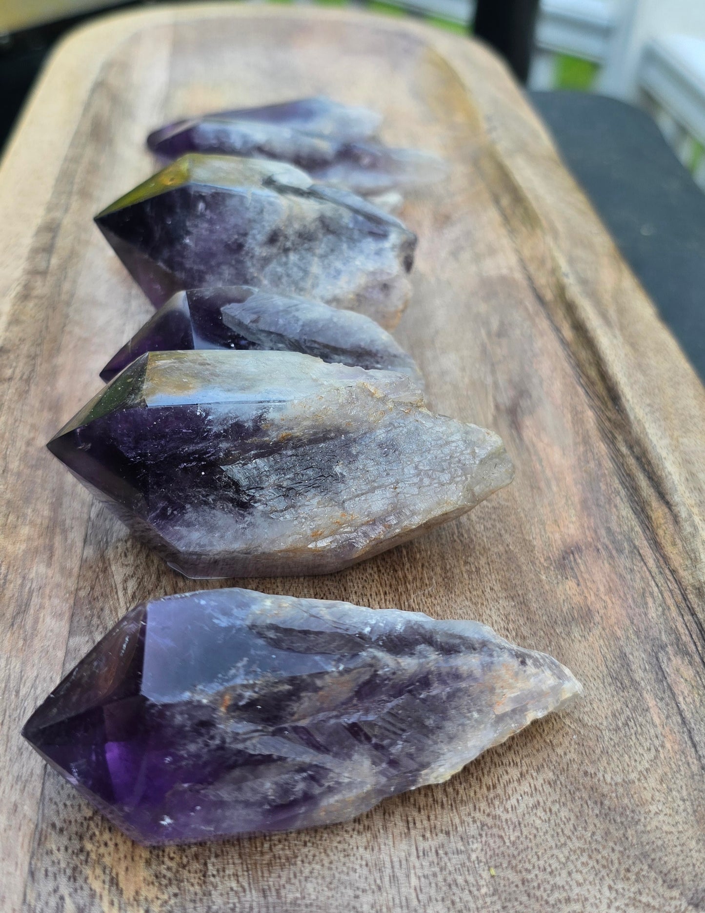 Polished Amethyst Raw Points from DRC – Natural Mineral Specimen