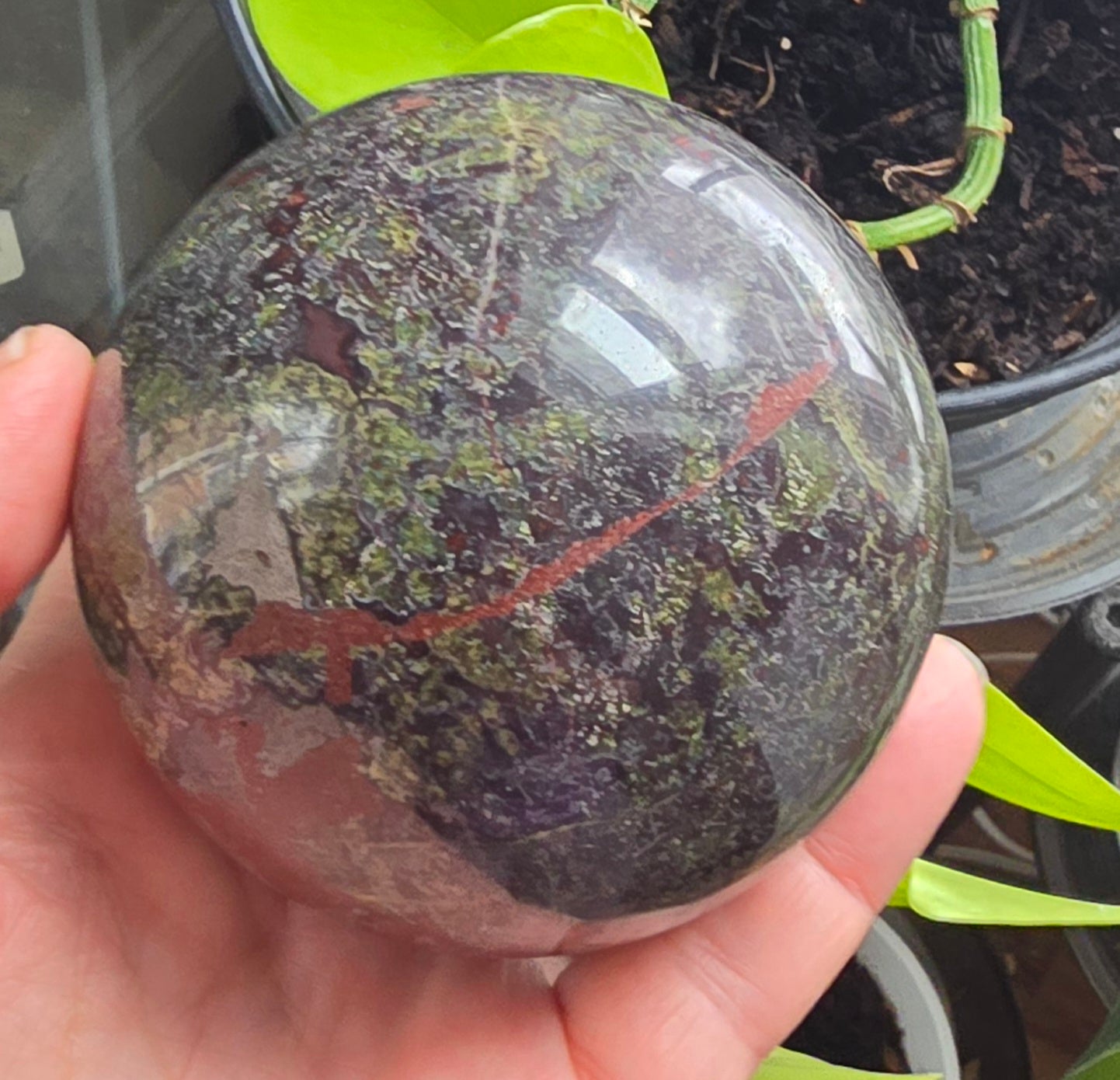 Dragon Bloodstone Natural Stone sphere