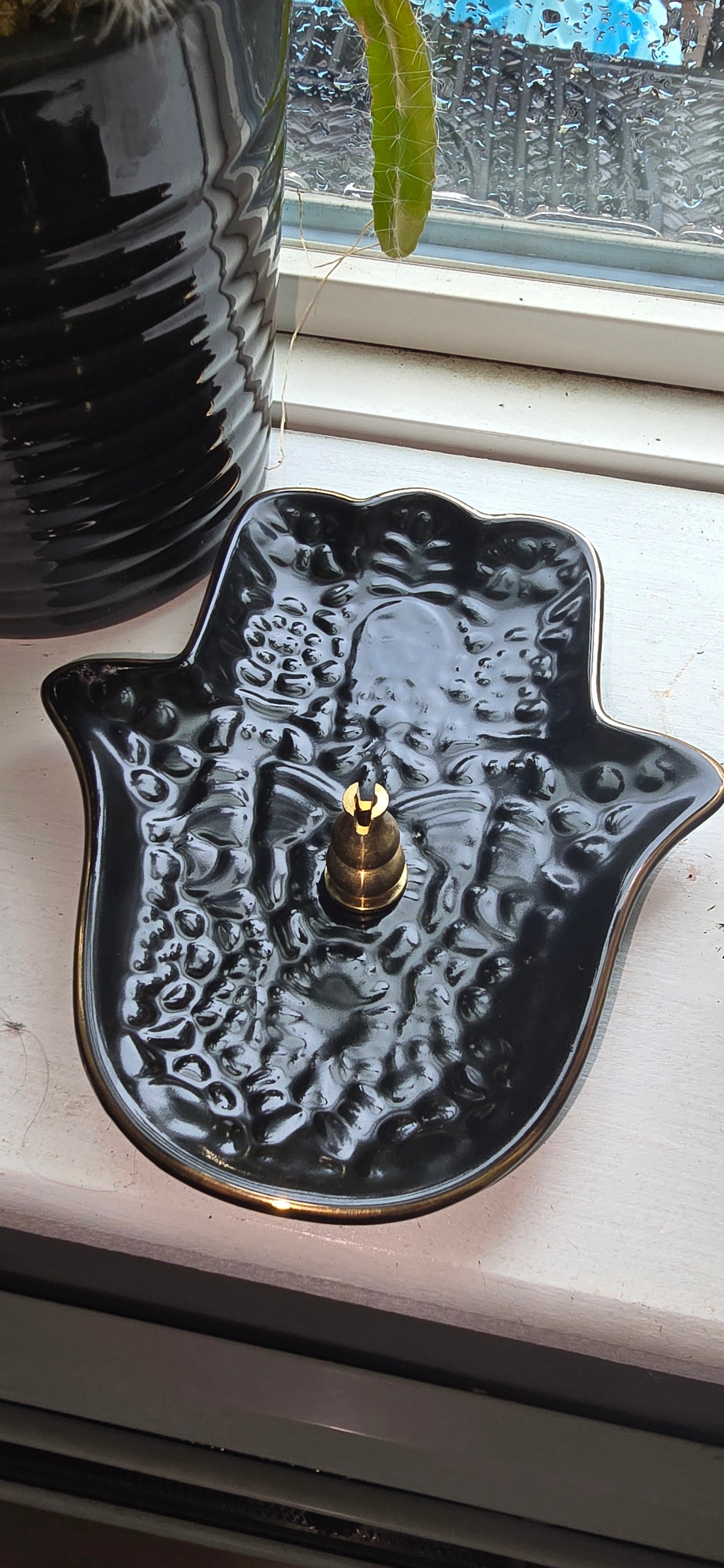 Fatima Hand Ceramic Incense Burner