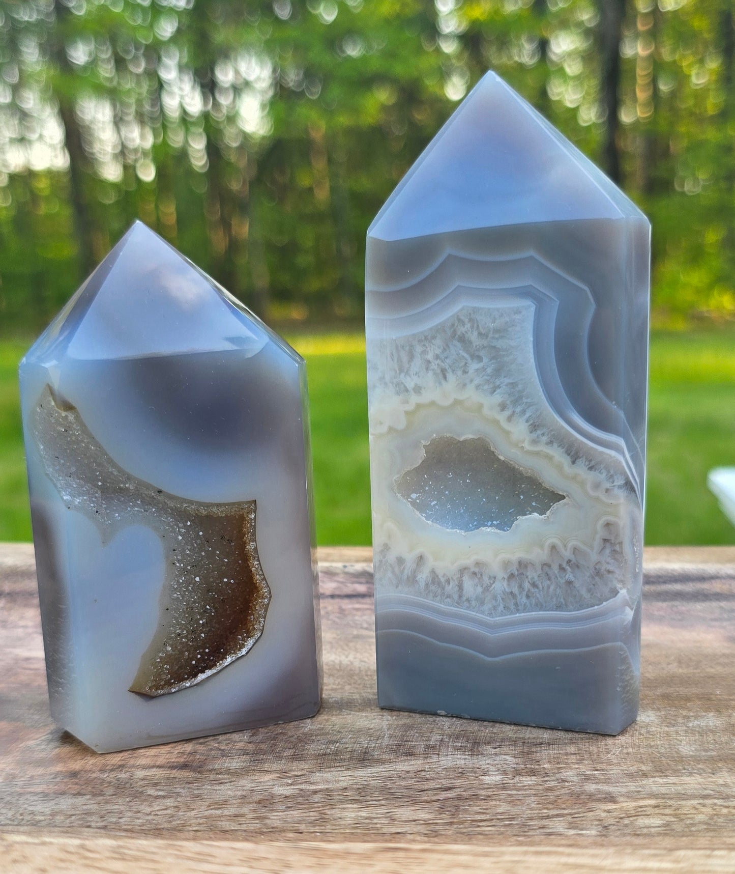 Druzy Agate Towers – Polished Natural Agate