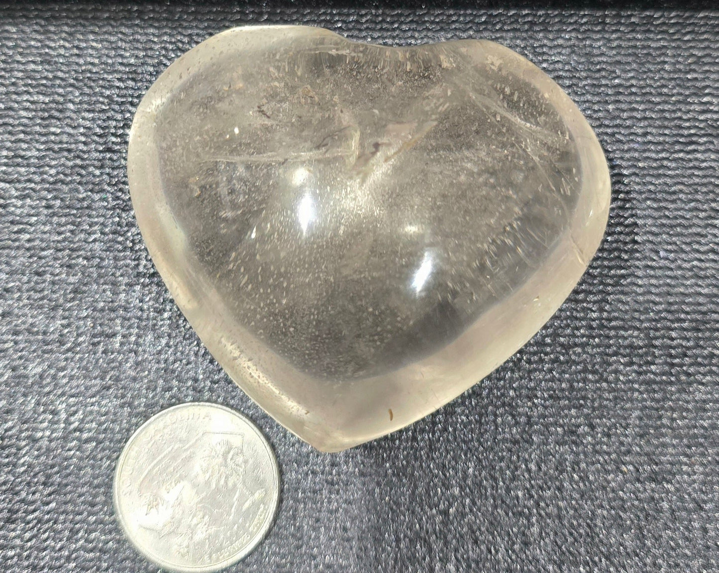 Clear Quartz Heart Carving – Natural Mineral Specimen
