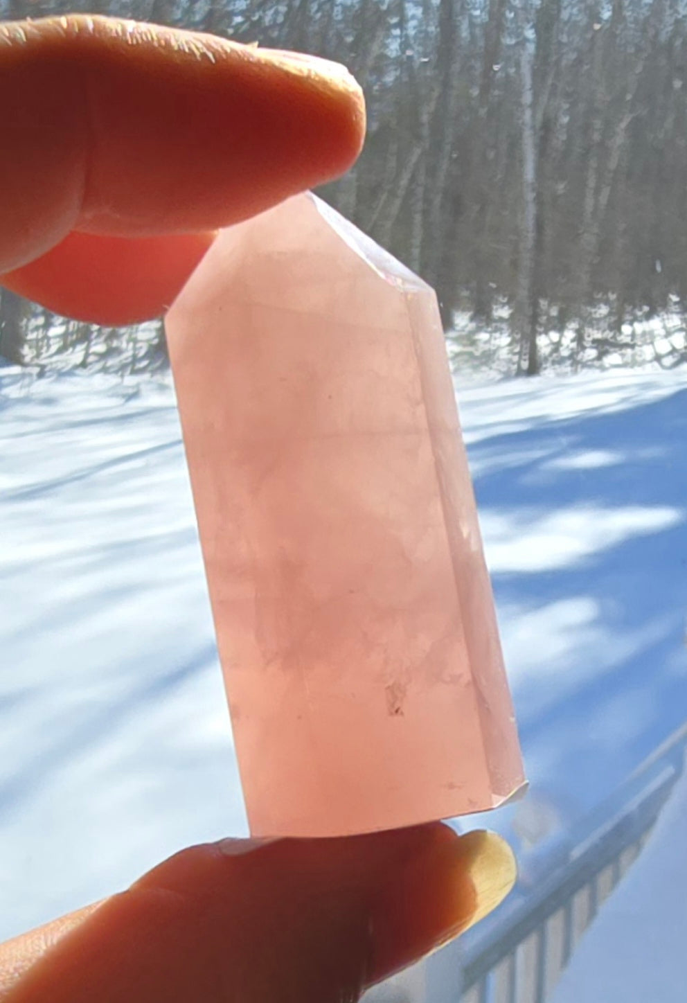Rose Quartz Tower – Polished Natural Quartz