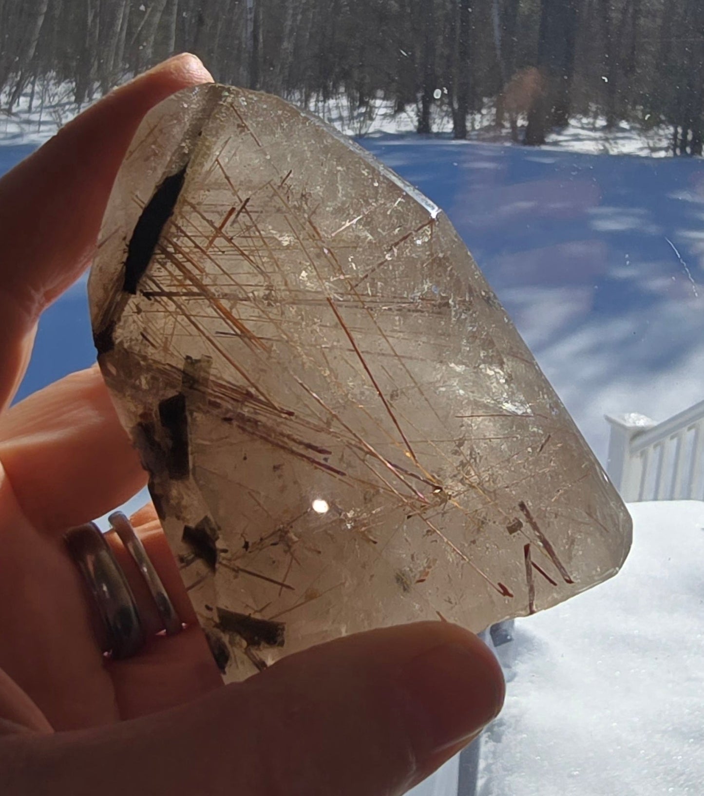 Gold Rutilated Quartz Tower – Polished Natural Quartz
