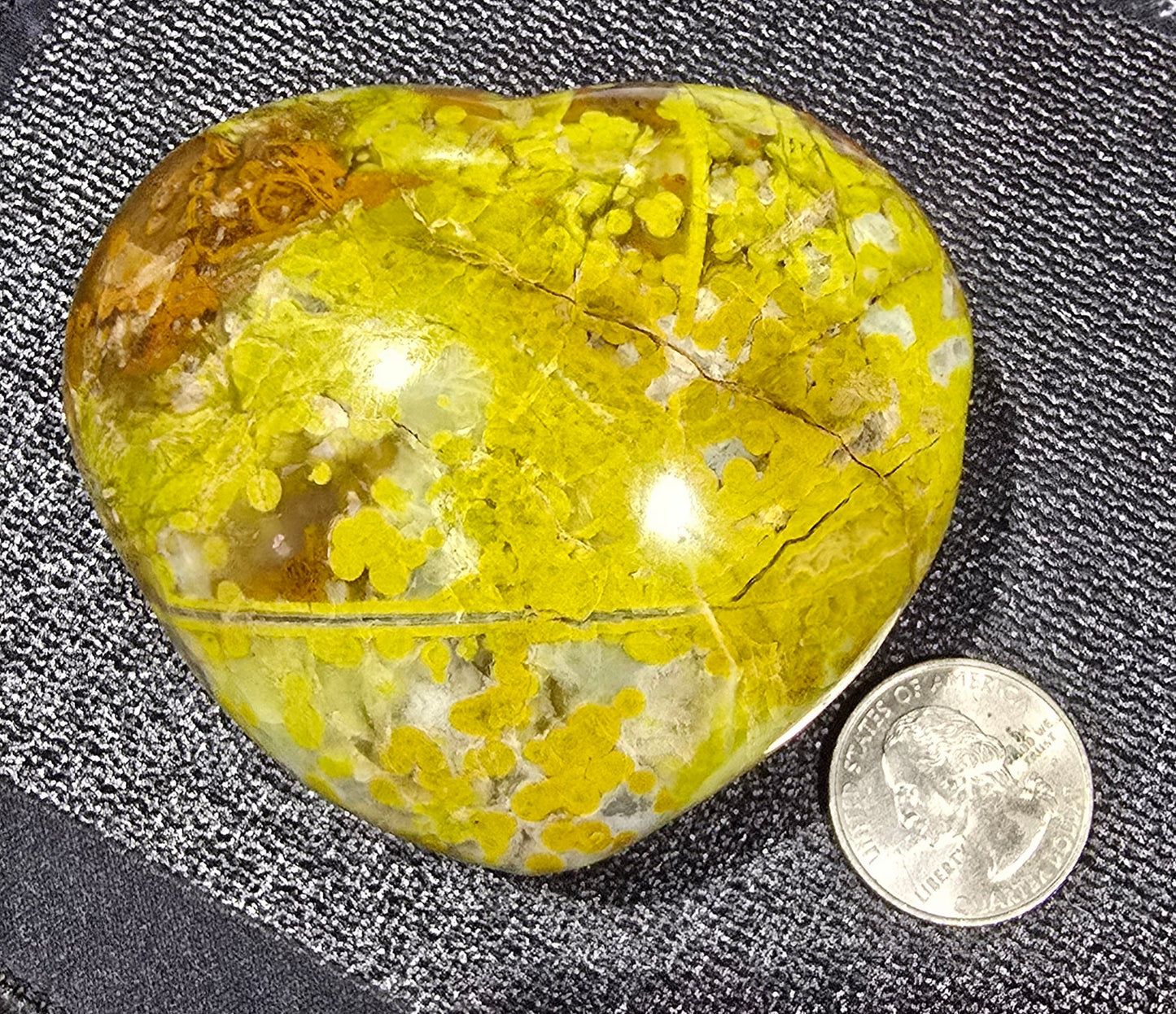 Green Opal Heart Carving – Polished Natural Opal