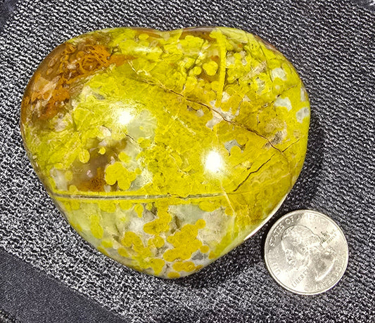 Green Opal Heart Carving – Polished Natural Opal