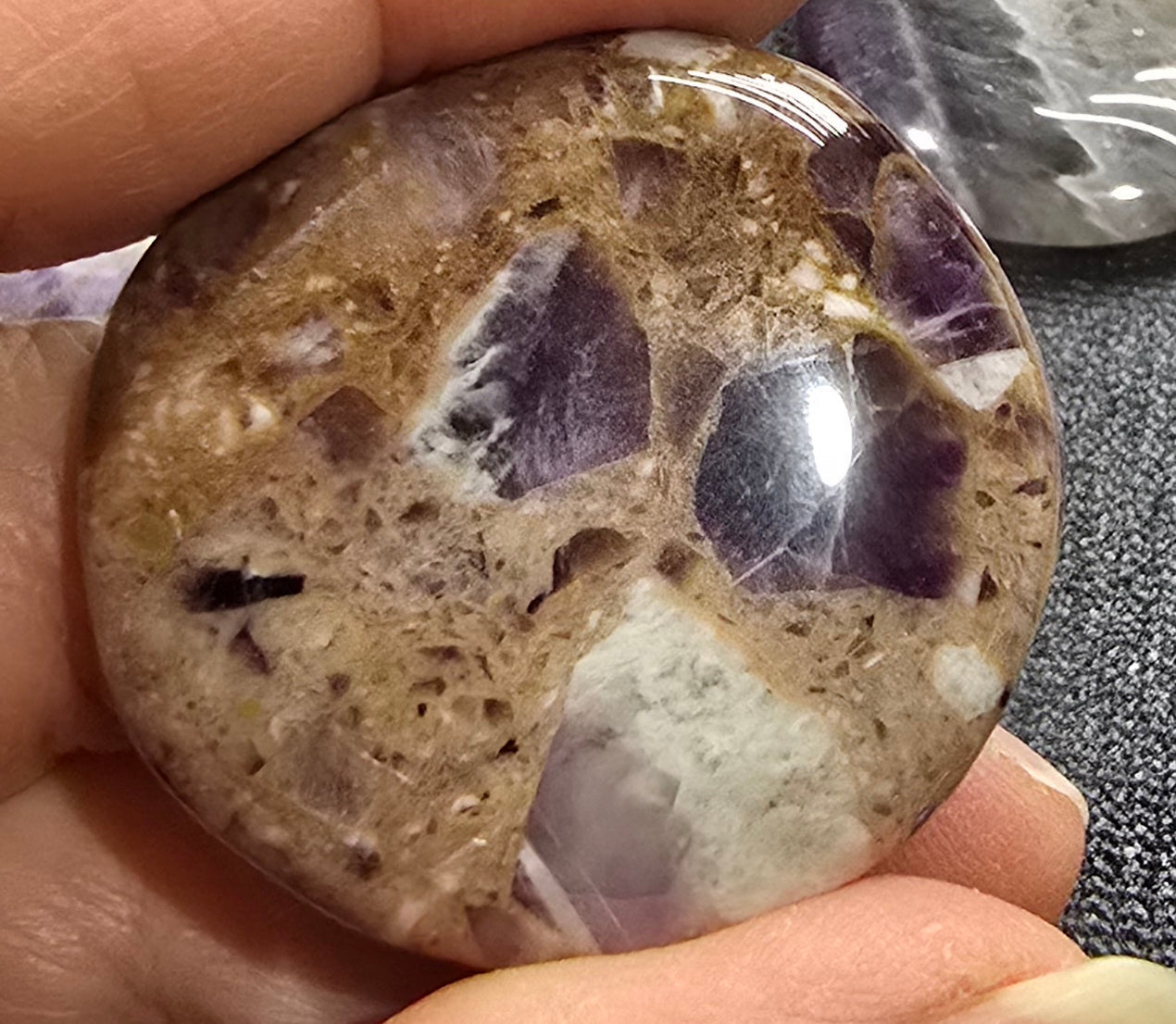Dream Amethyst Palm Stones