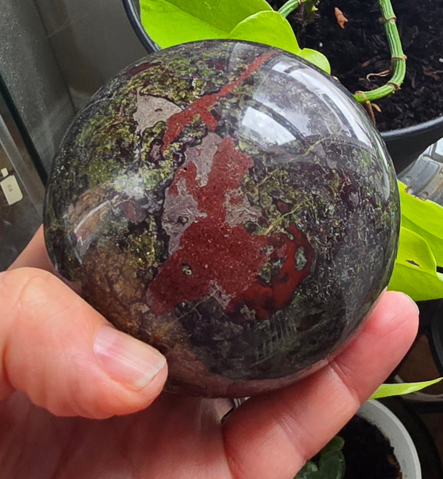 Dragon Bloodstone Natural Stone sphere