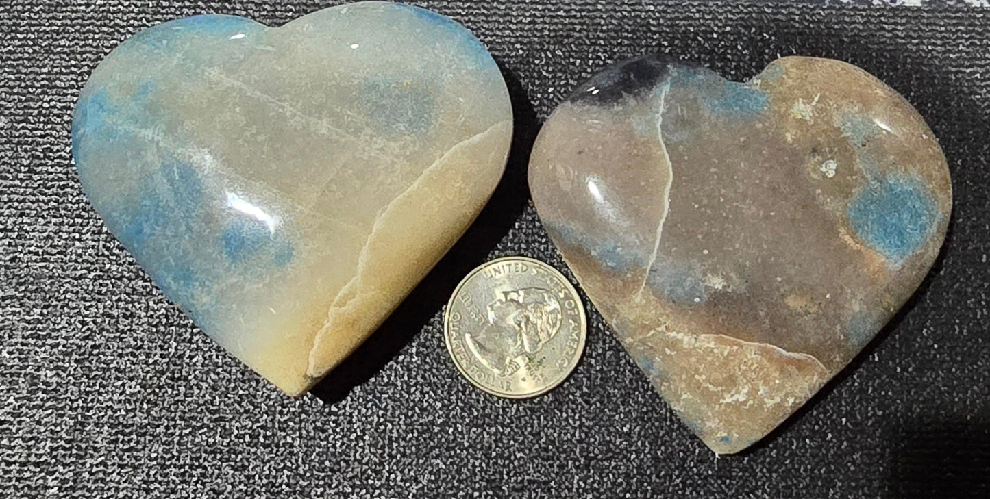 Trolleite Heart Carvings – Natural Mineral Specimen