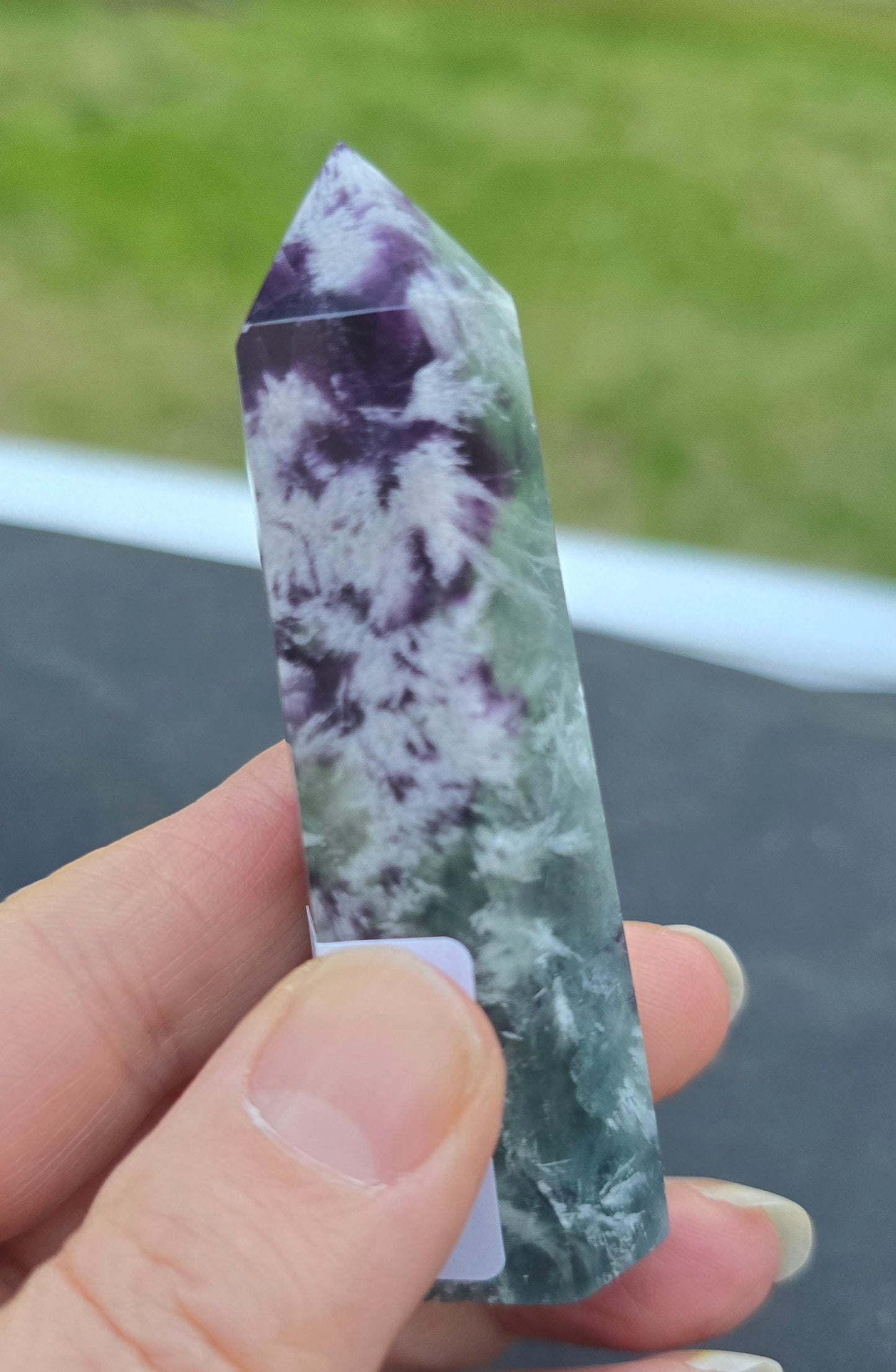 Feathered Fluorite Towers – Polished Natural Stone