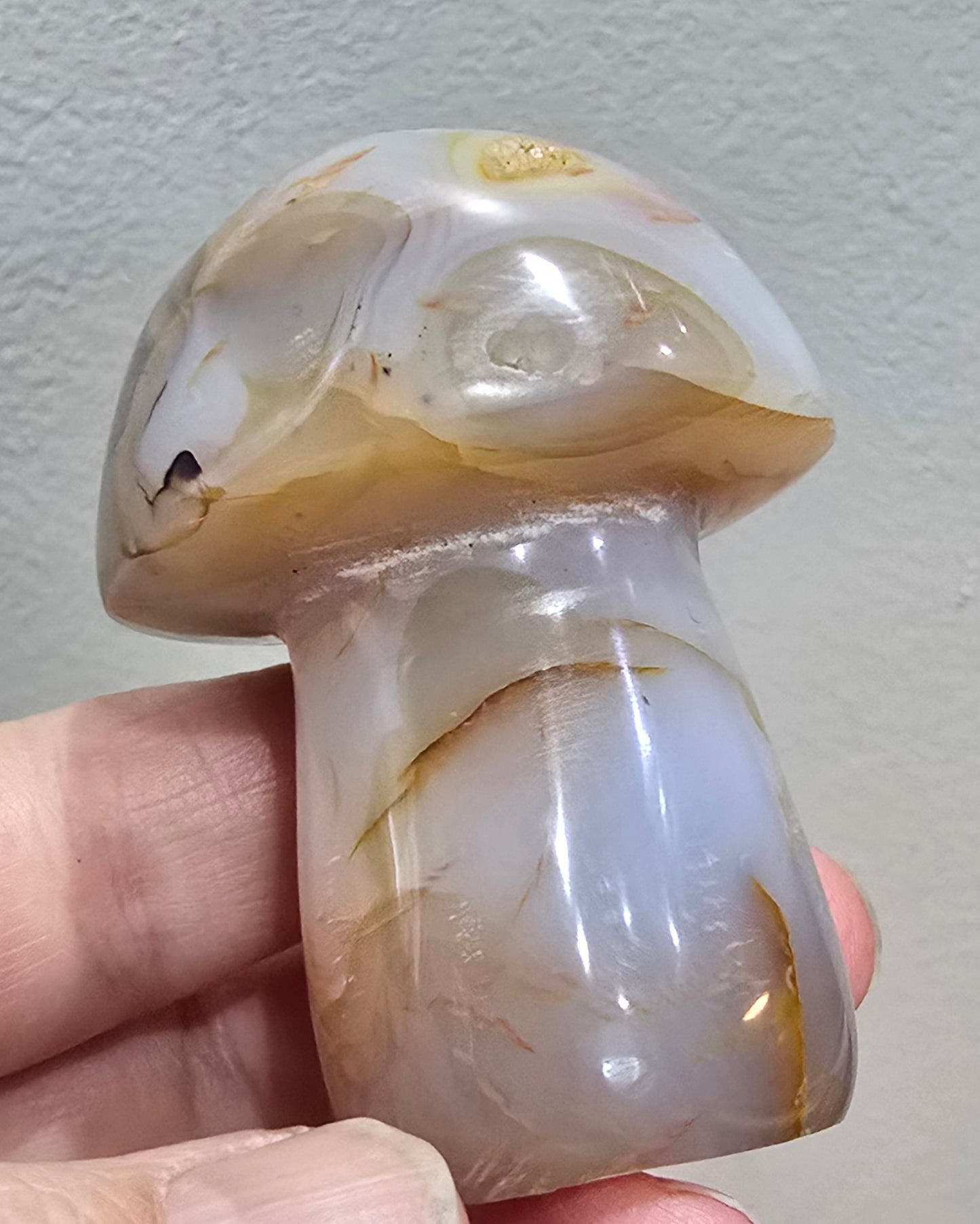Agate Mushroom Carvings – Polished Natural Agate