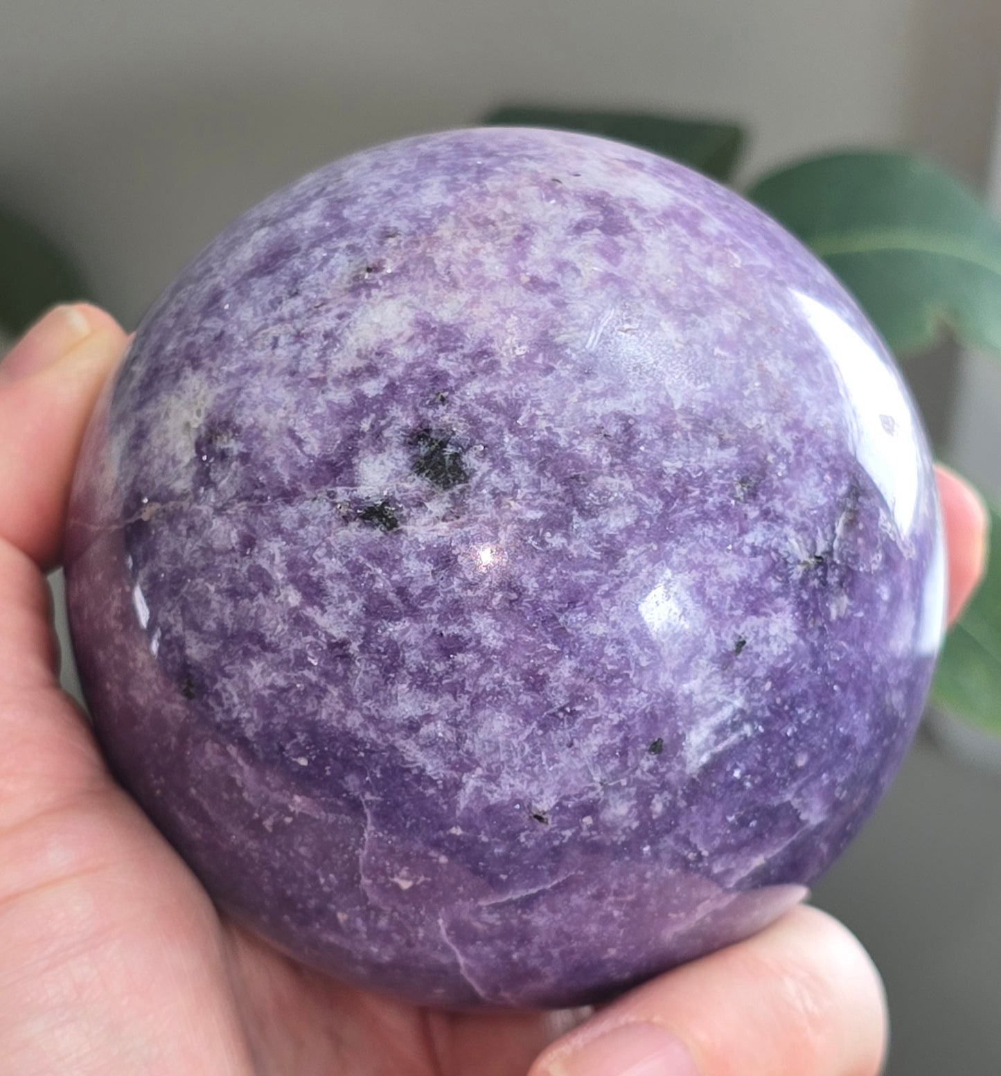 Lepidolite Natural Stone sphere