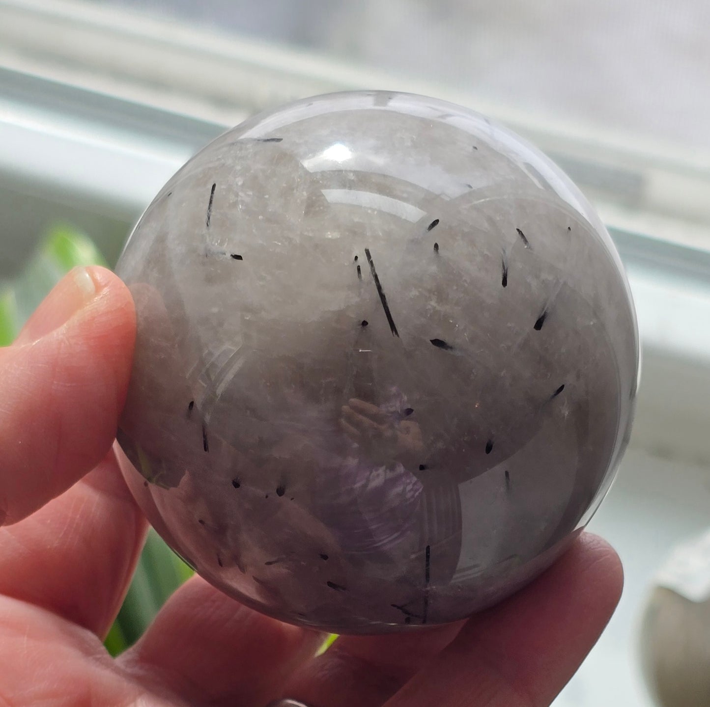 Tourmalinated Quartz Spheres – Polished Natural Quartz