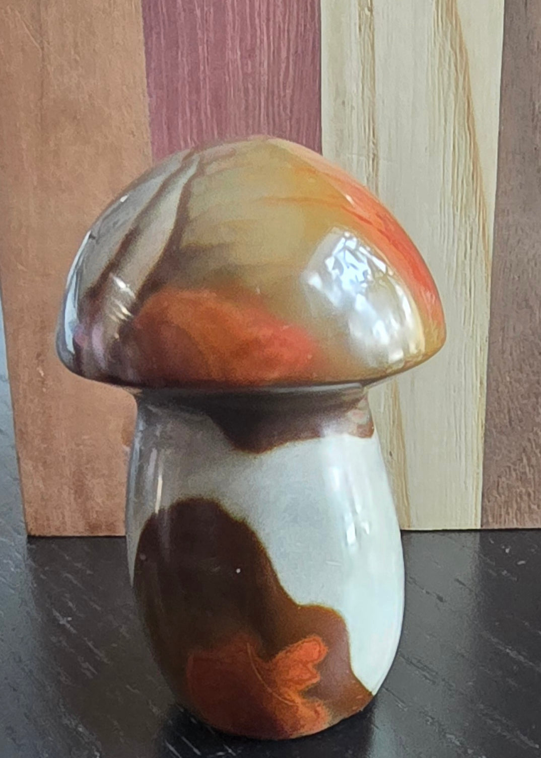 Polychrome Jasper Mushroom Carvings – Polished Natural Jasper