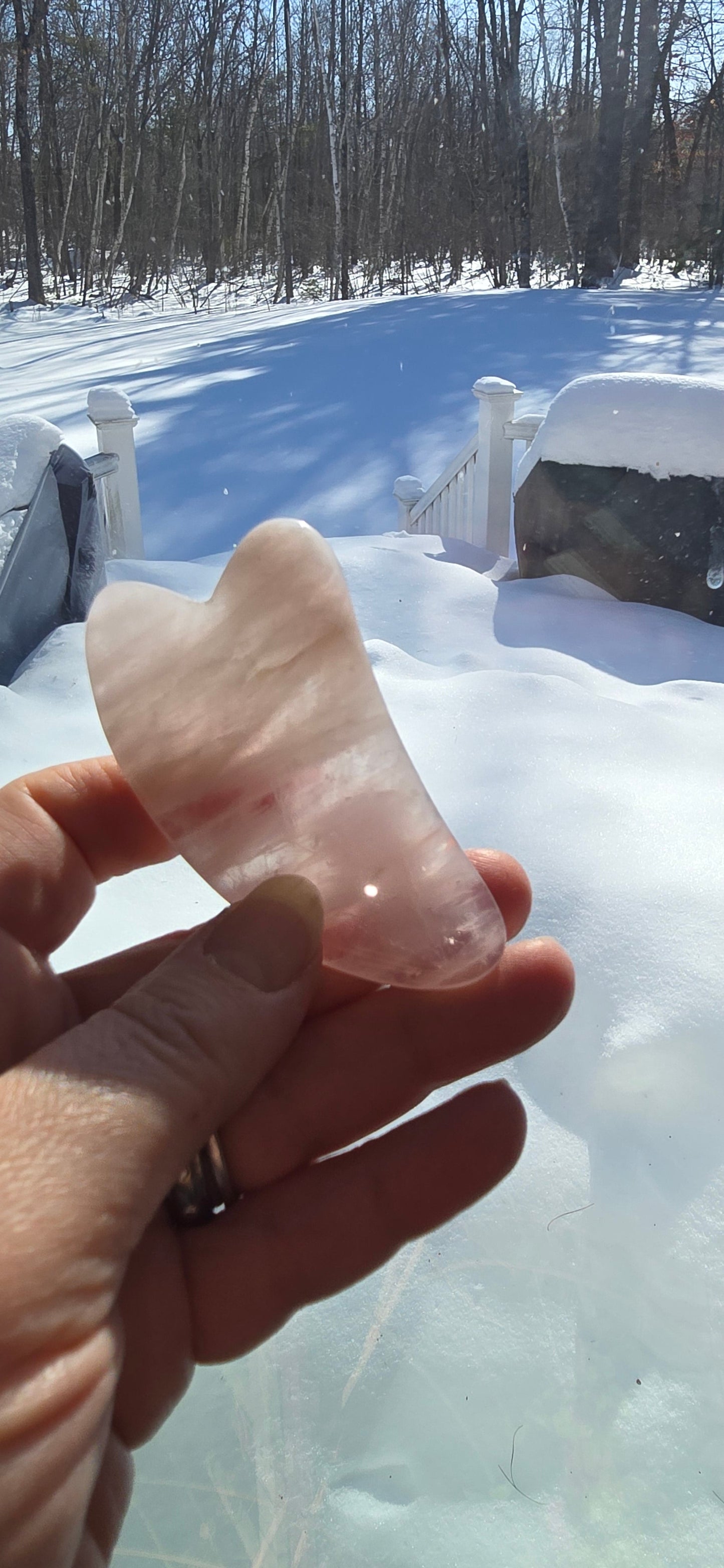 Rose Quartz Gua Sha – Natural Facial Massage Tool