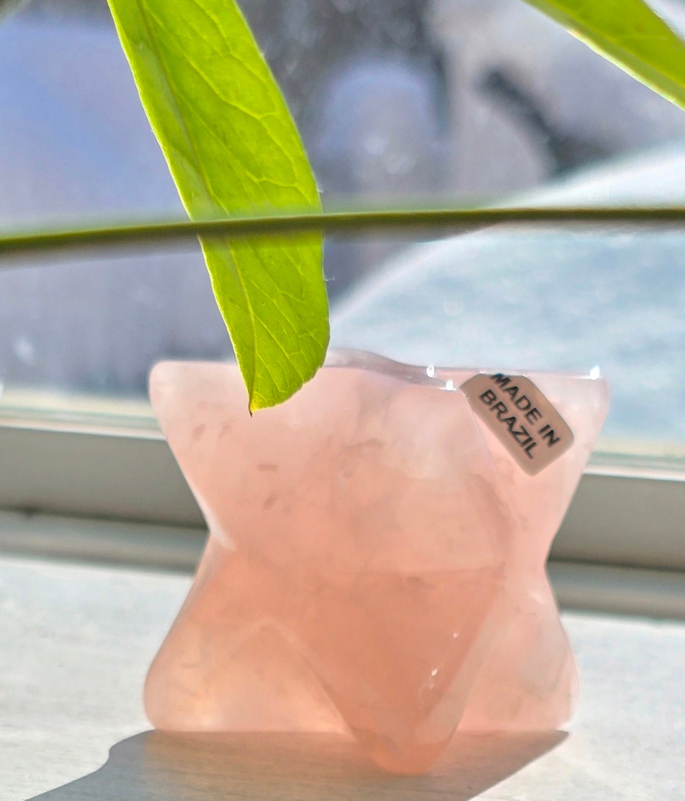 Rose Quartz Merkaba Carving – Polished Natural Quartz