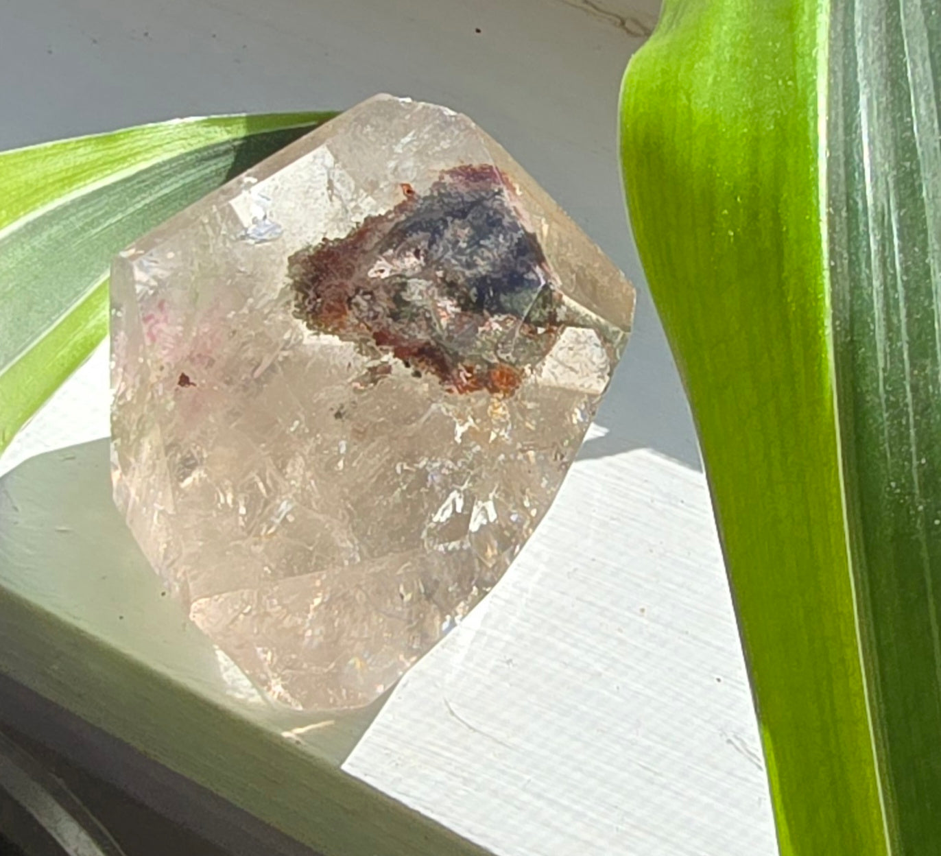 Garden Quartz Free‑Form Polished – Natural Lodolite Quartz