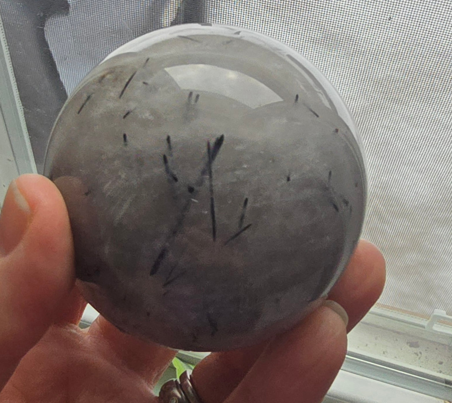 Tourmalinated Quartz Spheres – Polished Natural Quartz