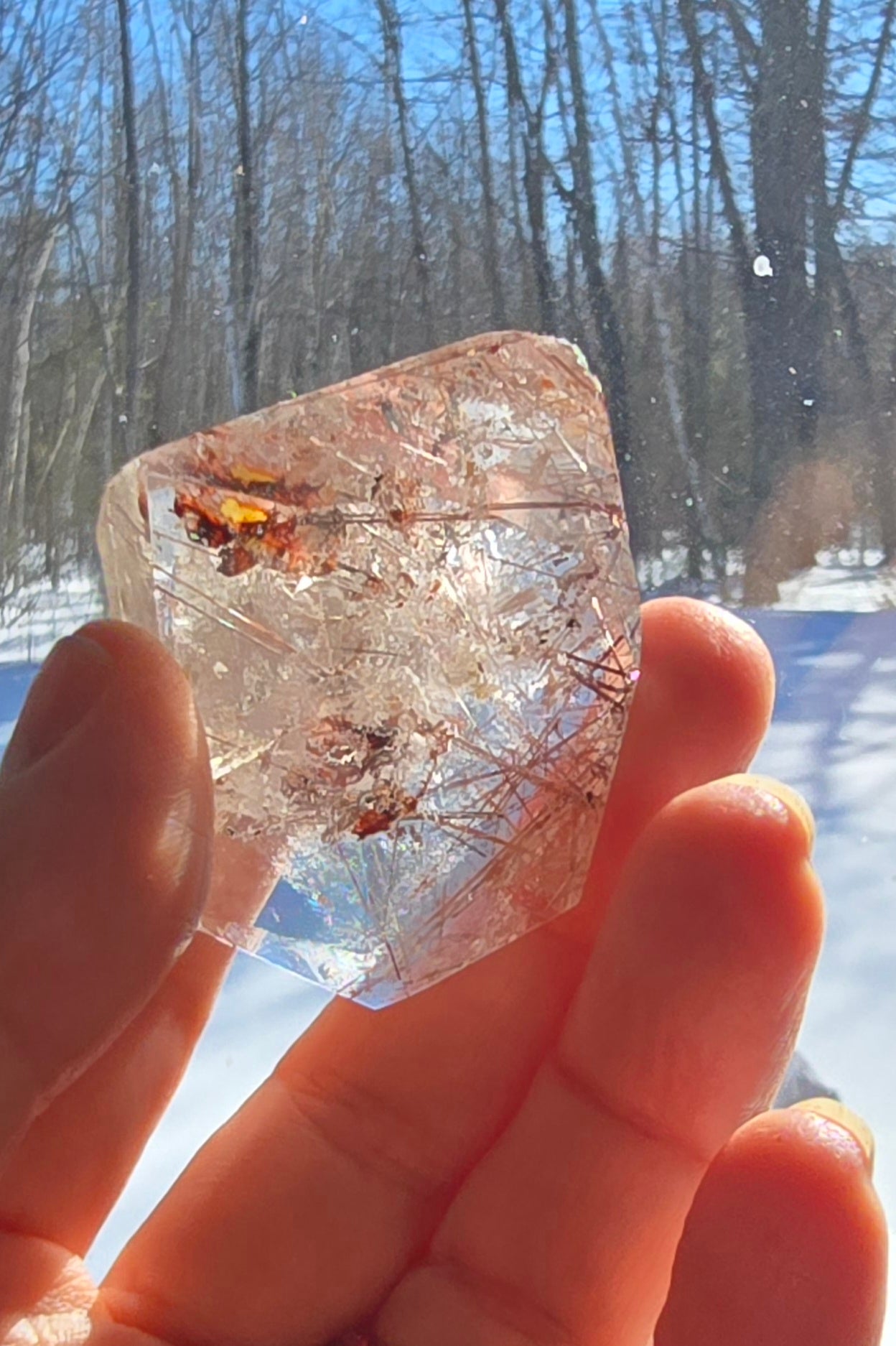 Copper Rutilated Quartz Free‑Form – Polished Natural Rutile Quartz