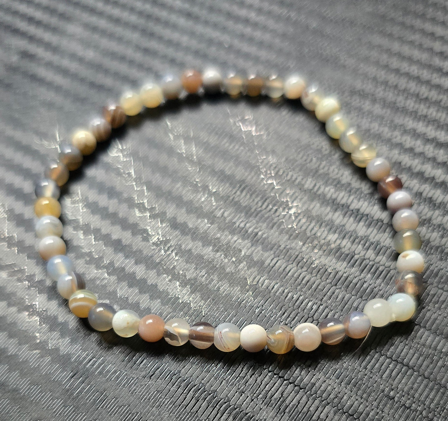 Agate Bracelet 4mm – Natural Stone Jewelry