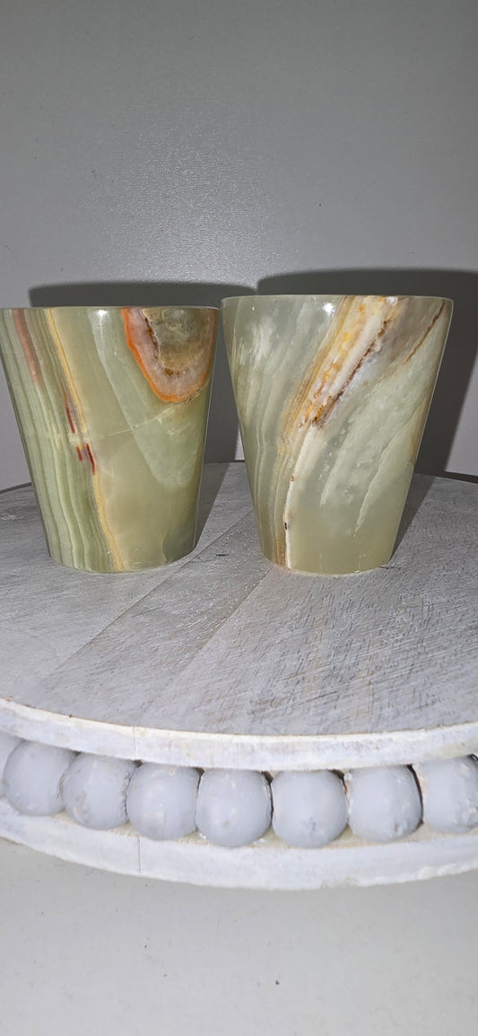 Green Onyx Shot Glass set