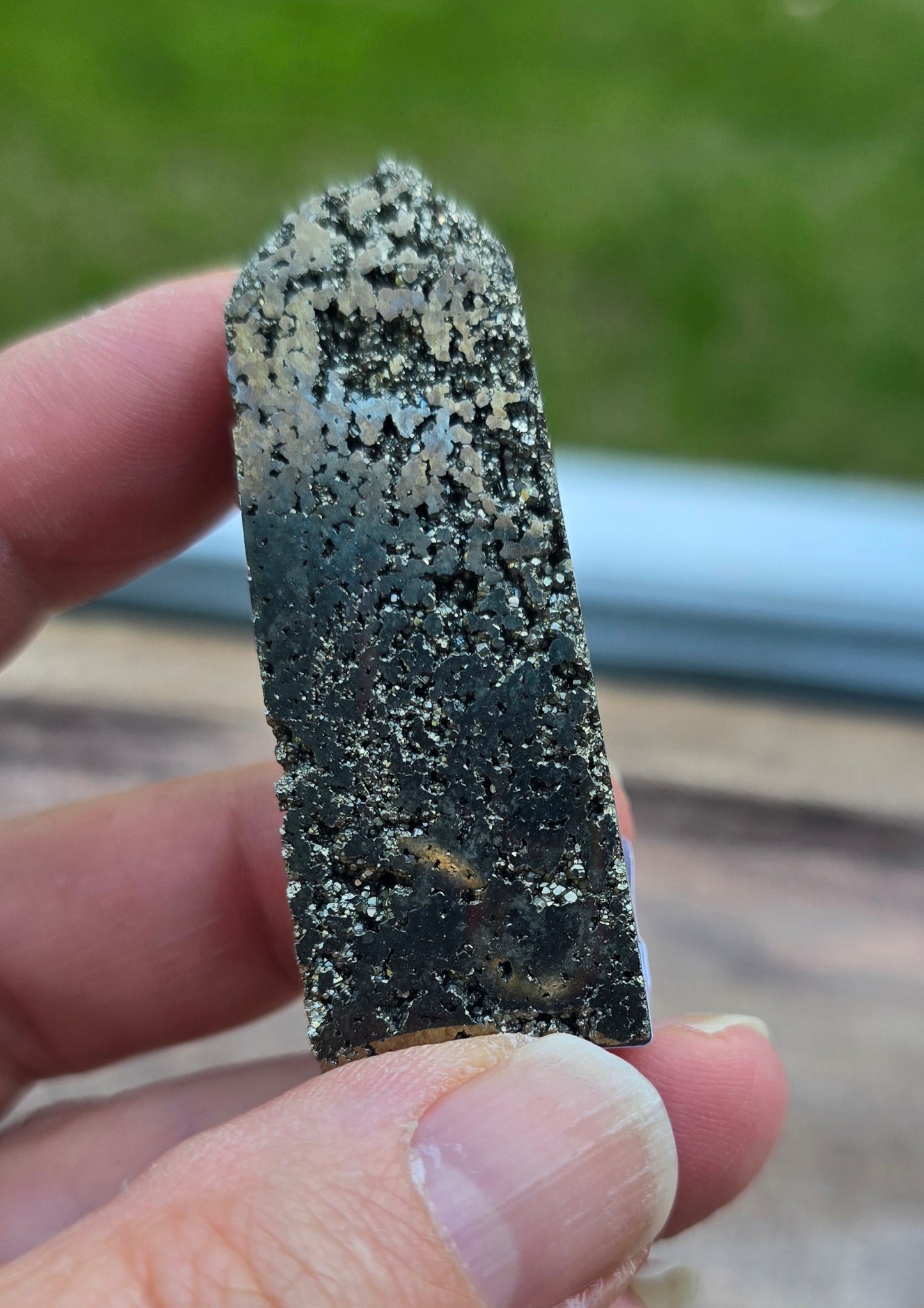 Druzy Pyrite Tower – Polished Natural Mineral
