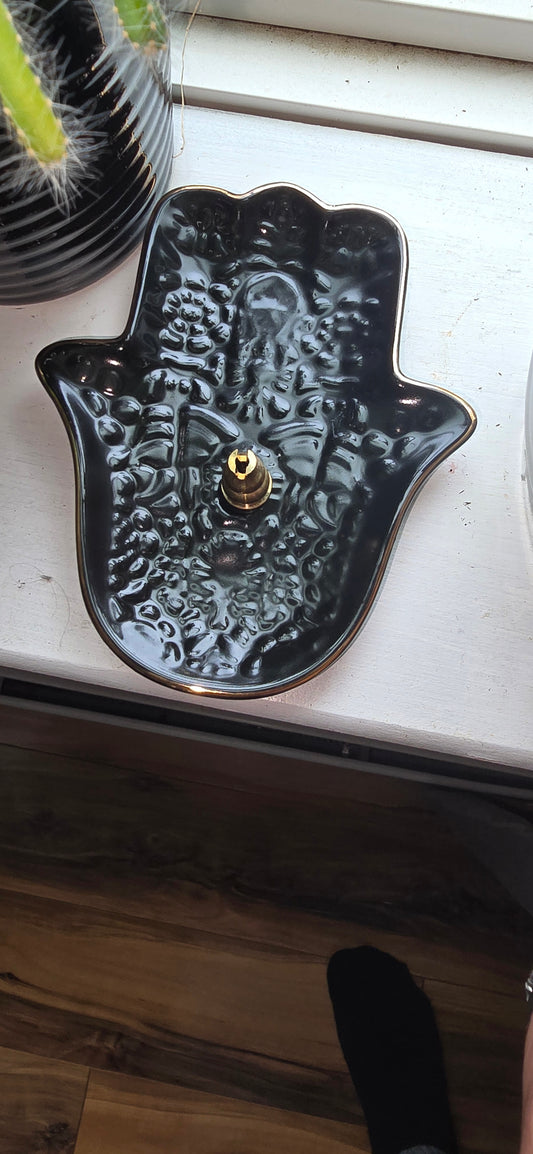 Fatima Hand Ceramic Incense Burner