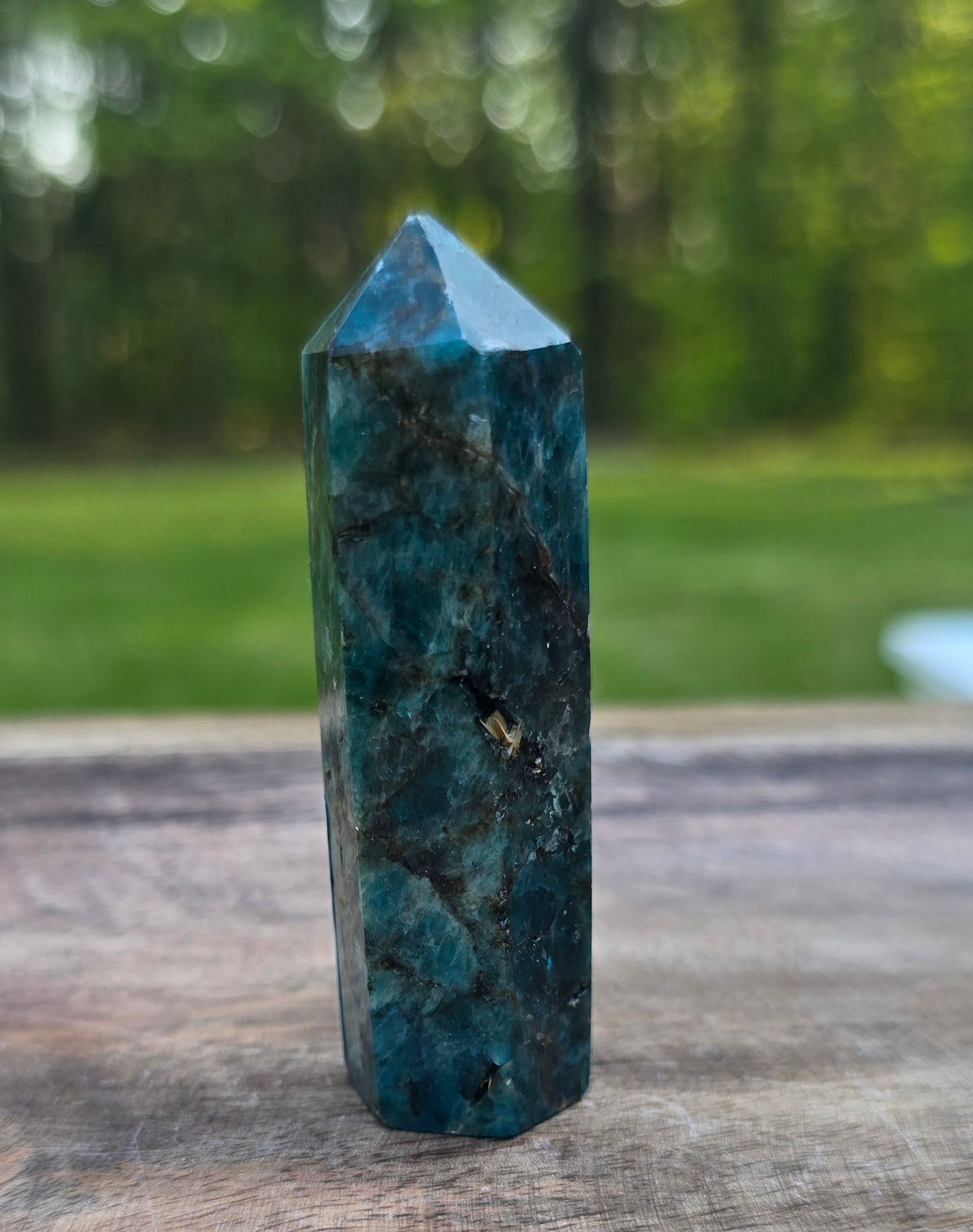 Blue Apatite Towers – Polished Natural Stone