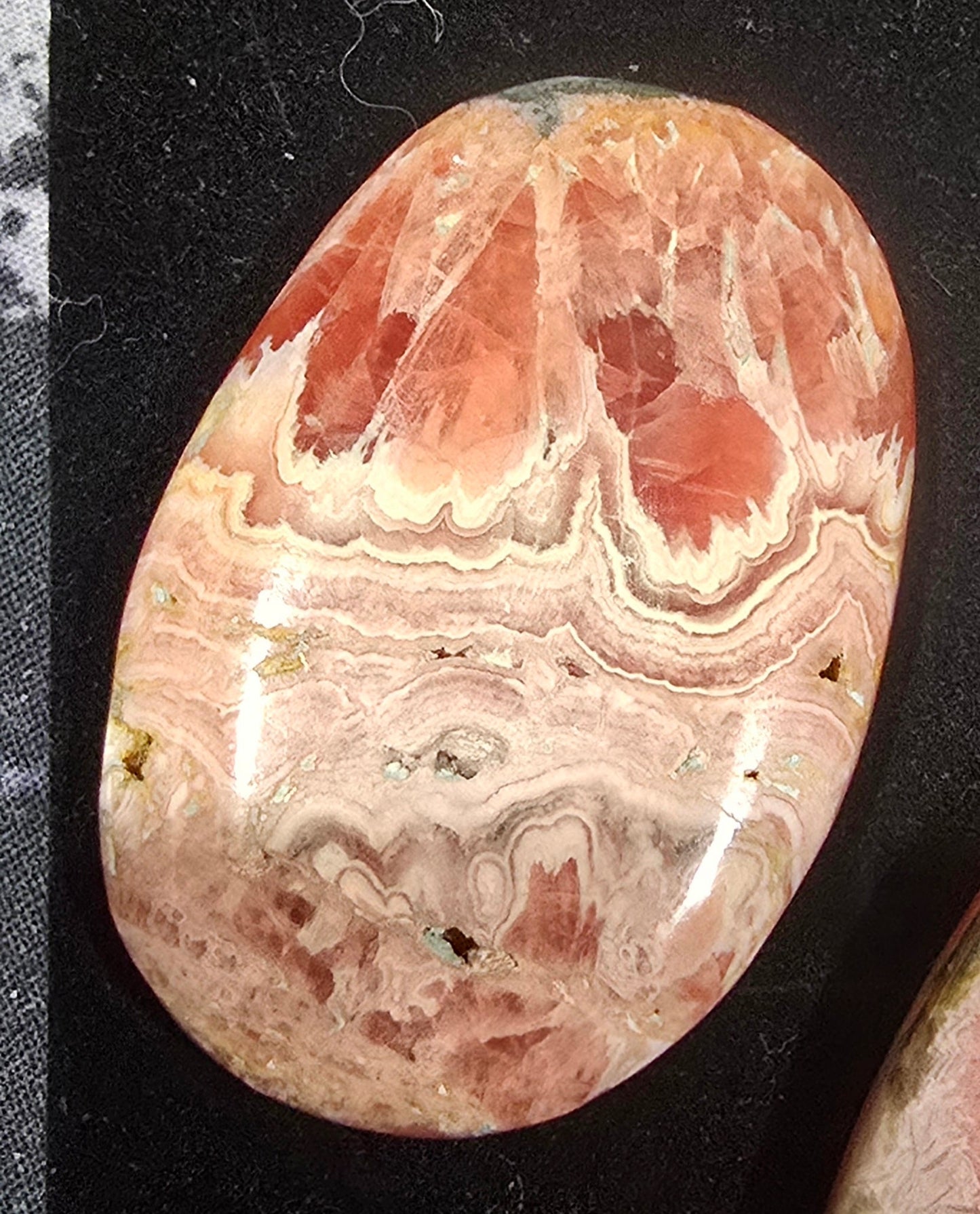 Rhodochrosite Palm Stones – Polished Natural Banded Crystal