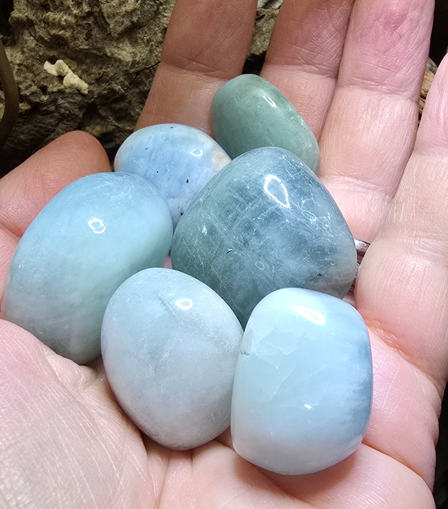 Aquamarine Tumble Aquamarine tumble stone
