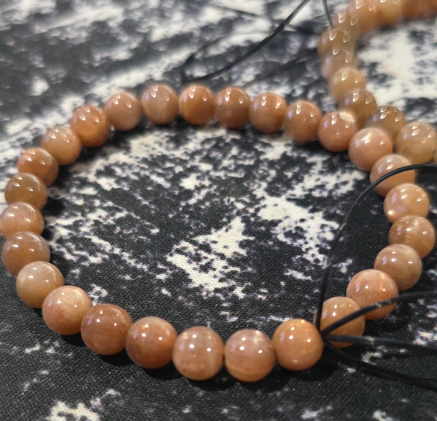 Black Moonstone 6mm Beaded Bracelets – Natural Stone Jewelry