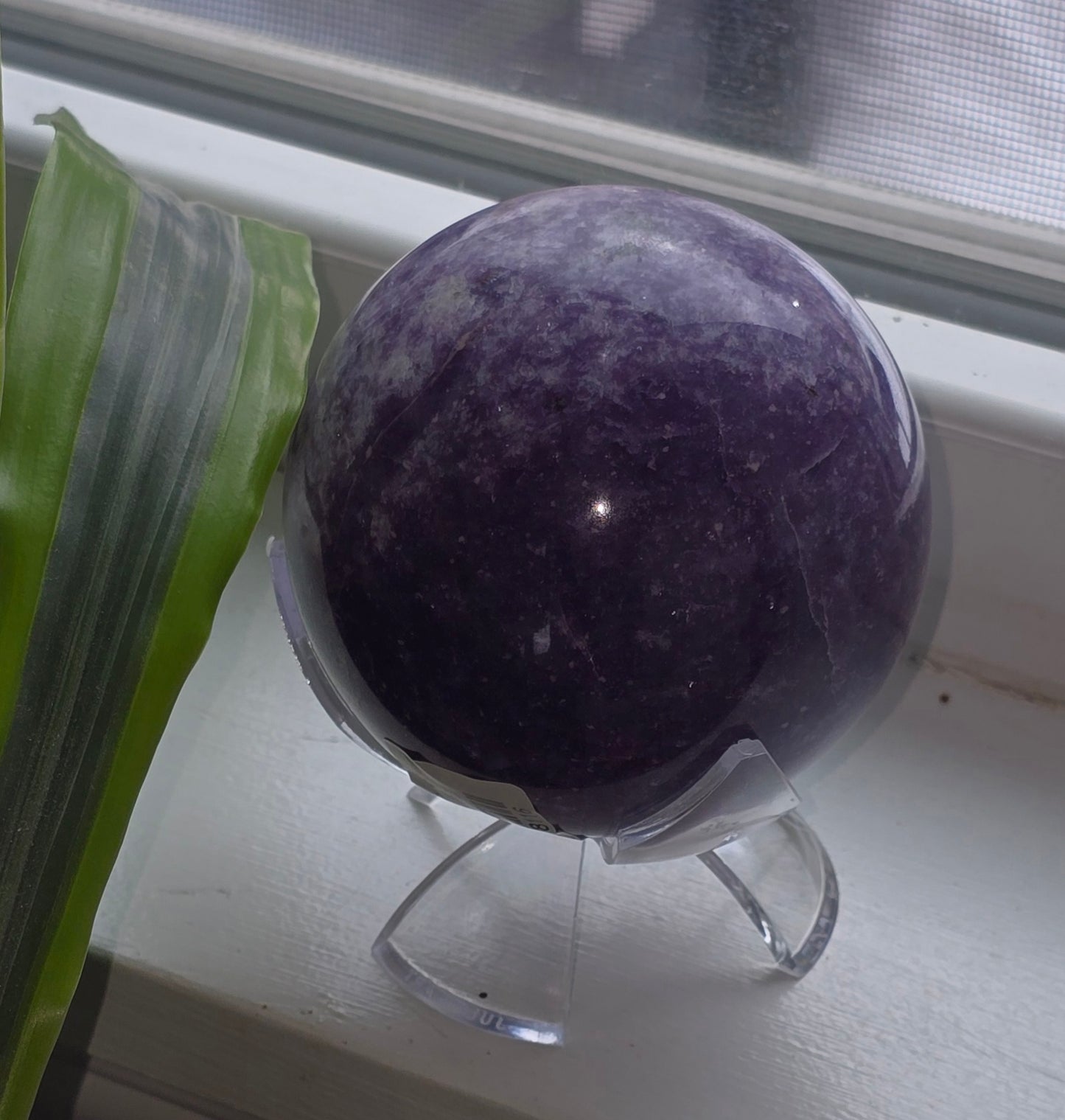 Lepidolite Natural Stone sphere