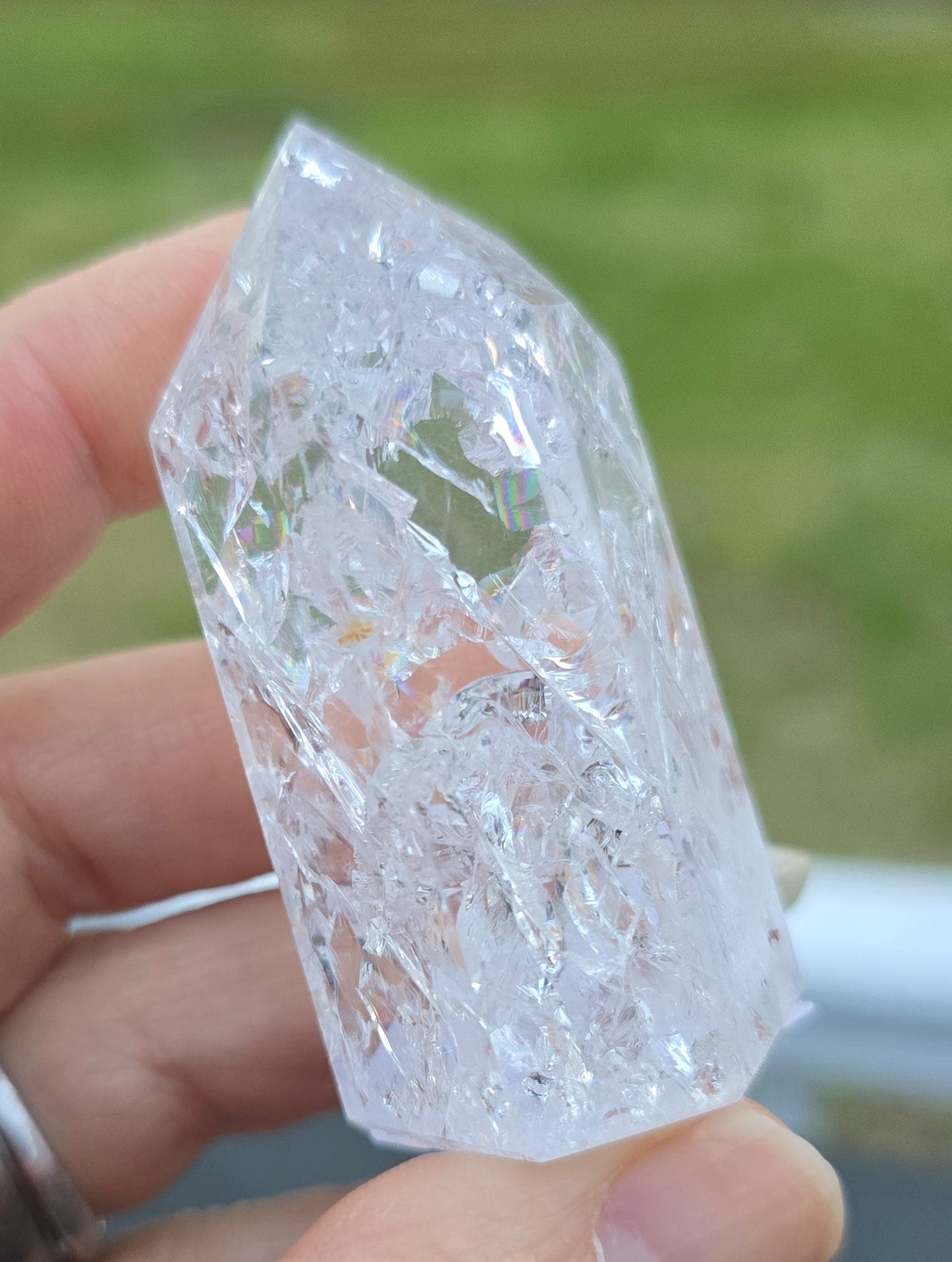 Crackle Quartz Towers – Treated Quartz Crystal
