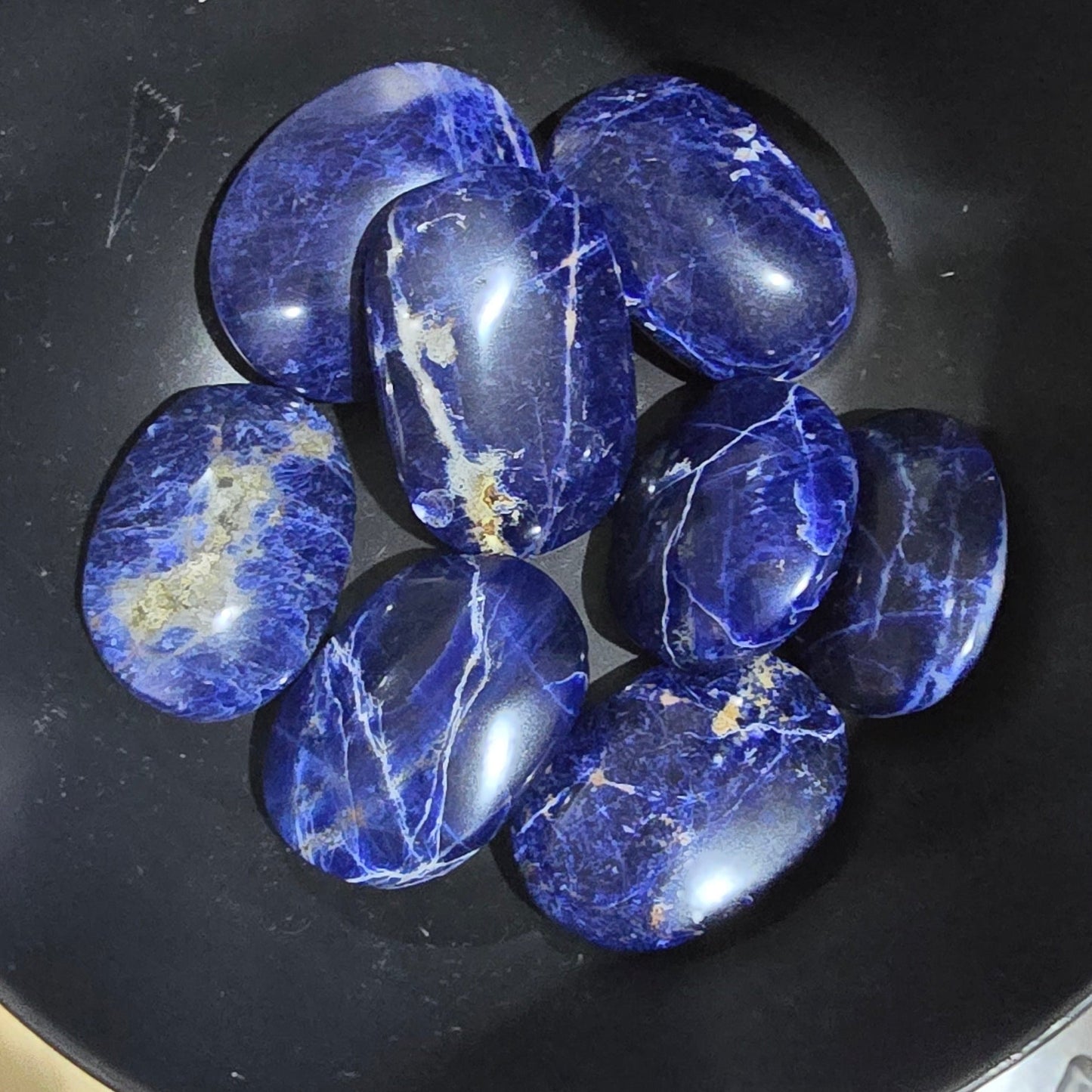 Sodalite Palm Stones – Polished Natural Blue Stone