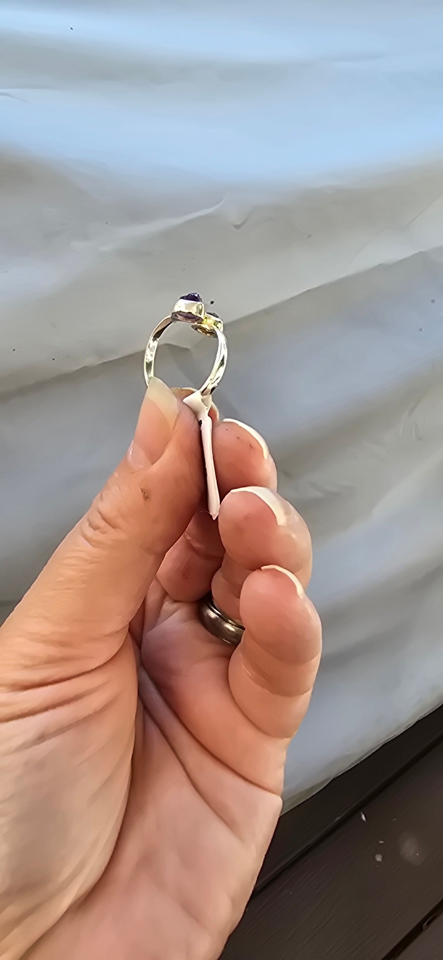 Amethyst and Citrine Adjustable ring