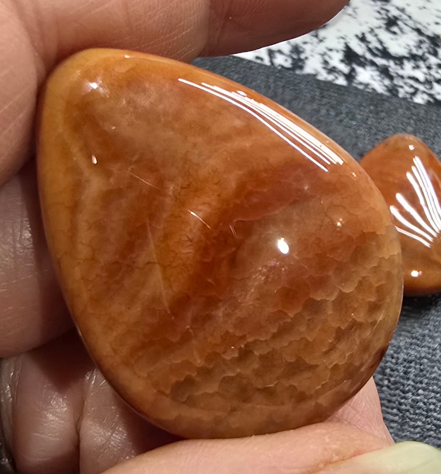 Snakeskin Agate Palm Stones 20.18 grams