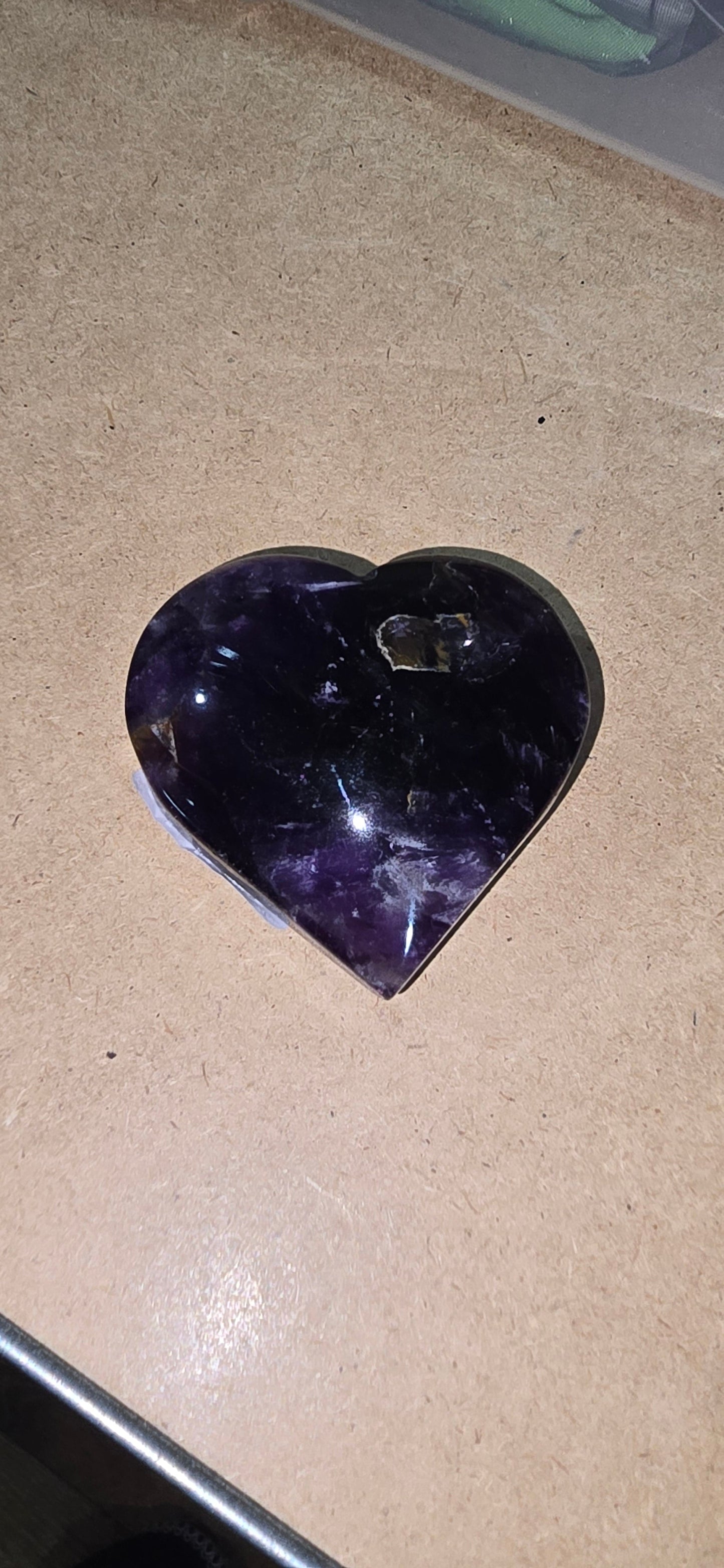 Purple Fluorite Heart Carvings – Natural Mineral Specimen