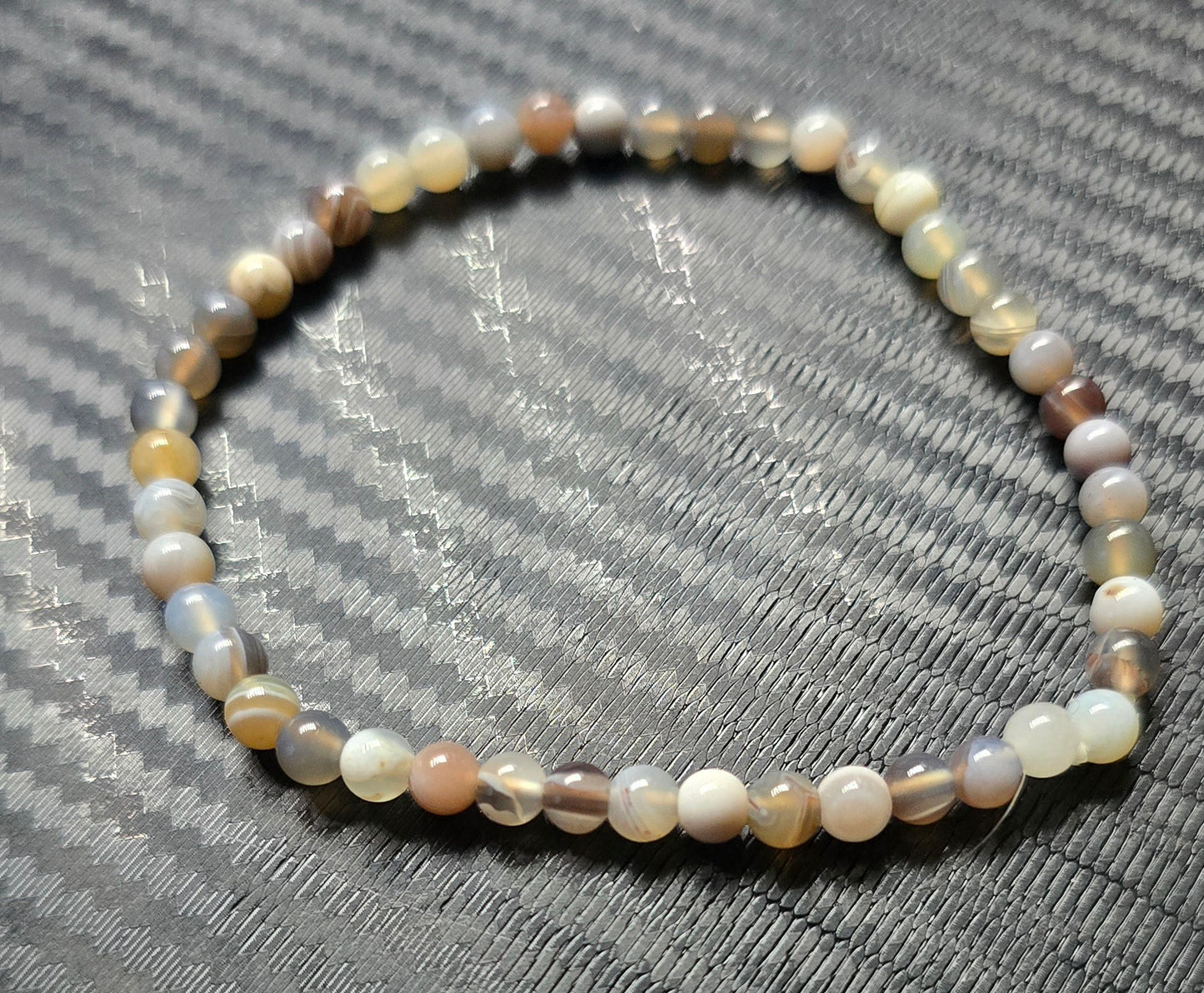 Agate Bracelet 4mm – Natural Stone Jewelry
