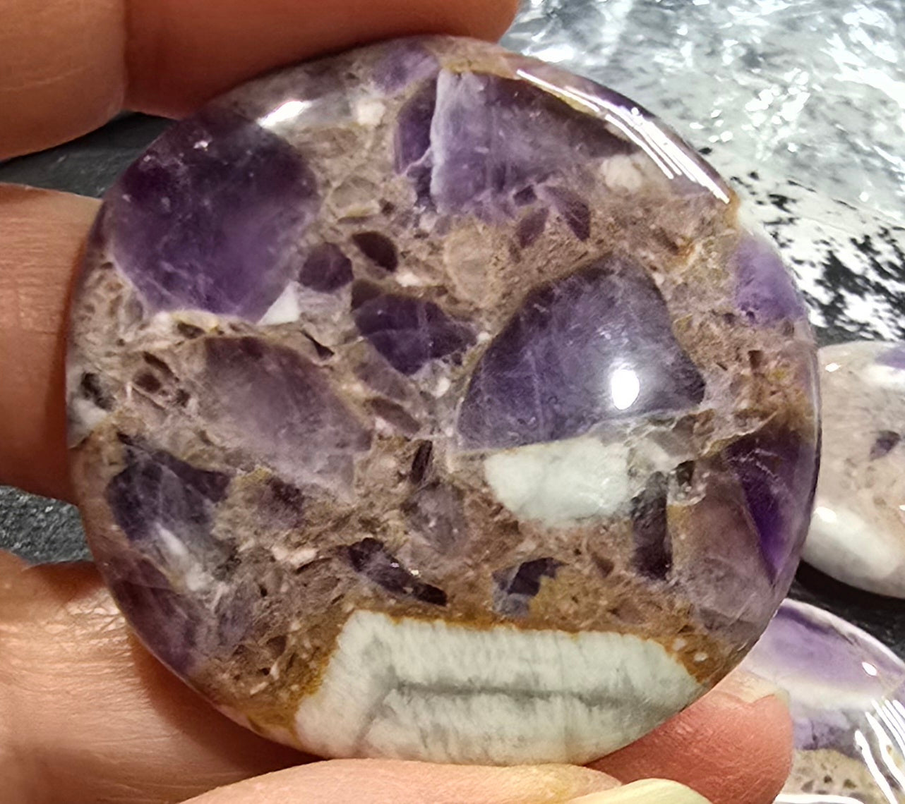 Dream Amethyst Palm Stones
