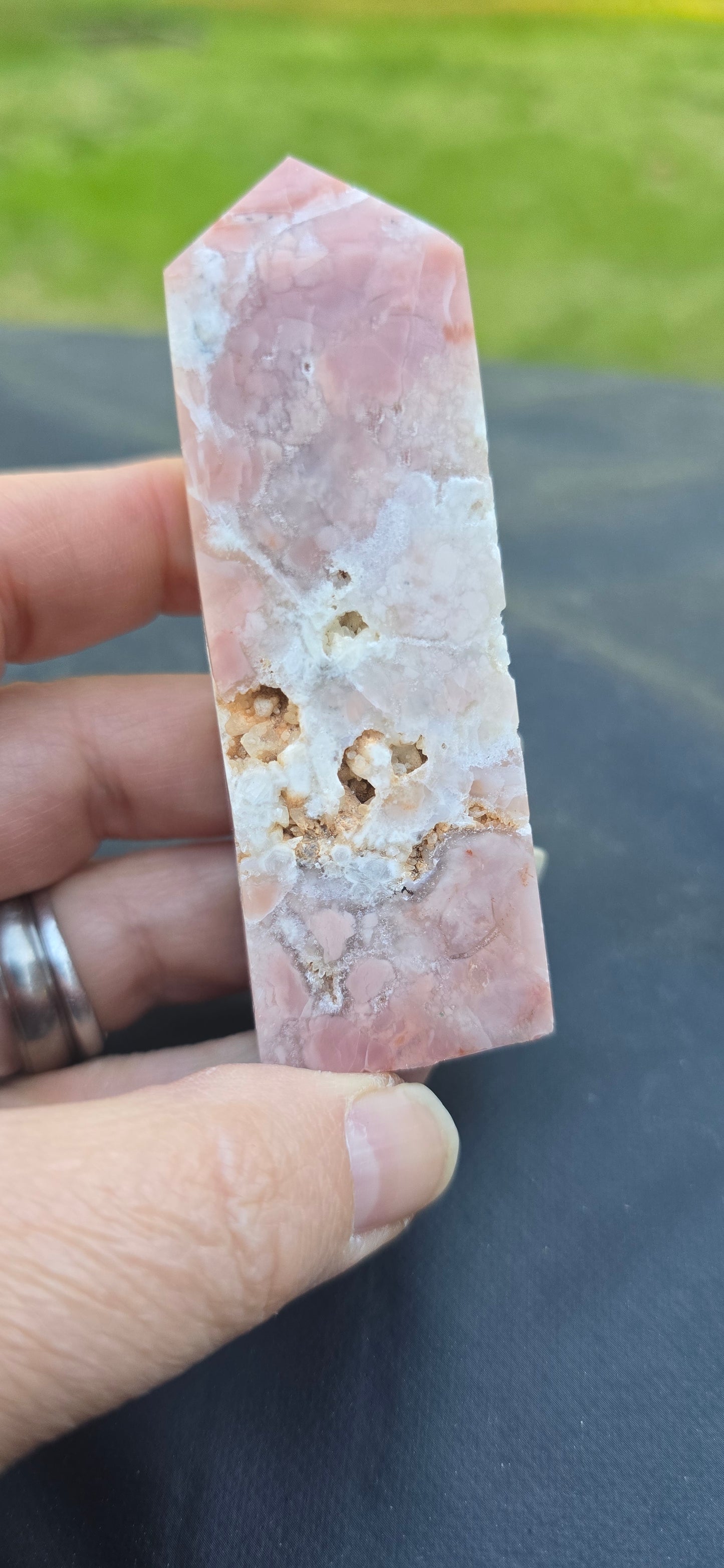 Cotton Candy Agate / Pink Agate Tower – Polished Natural Agate