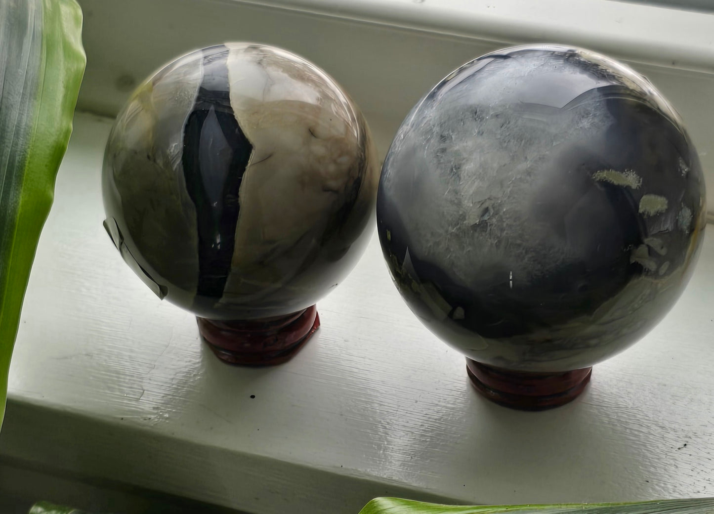 Natural Volcano Agate Crystal Sphere