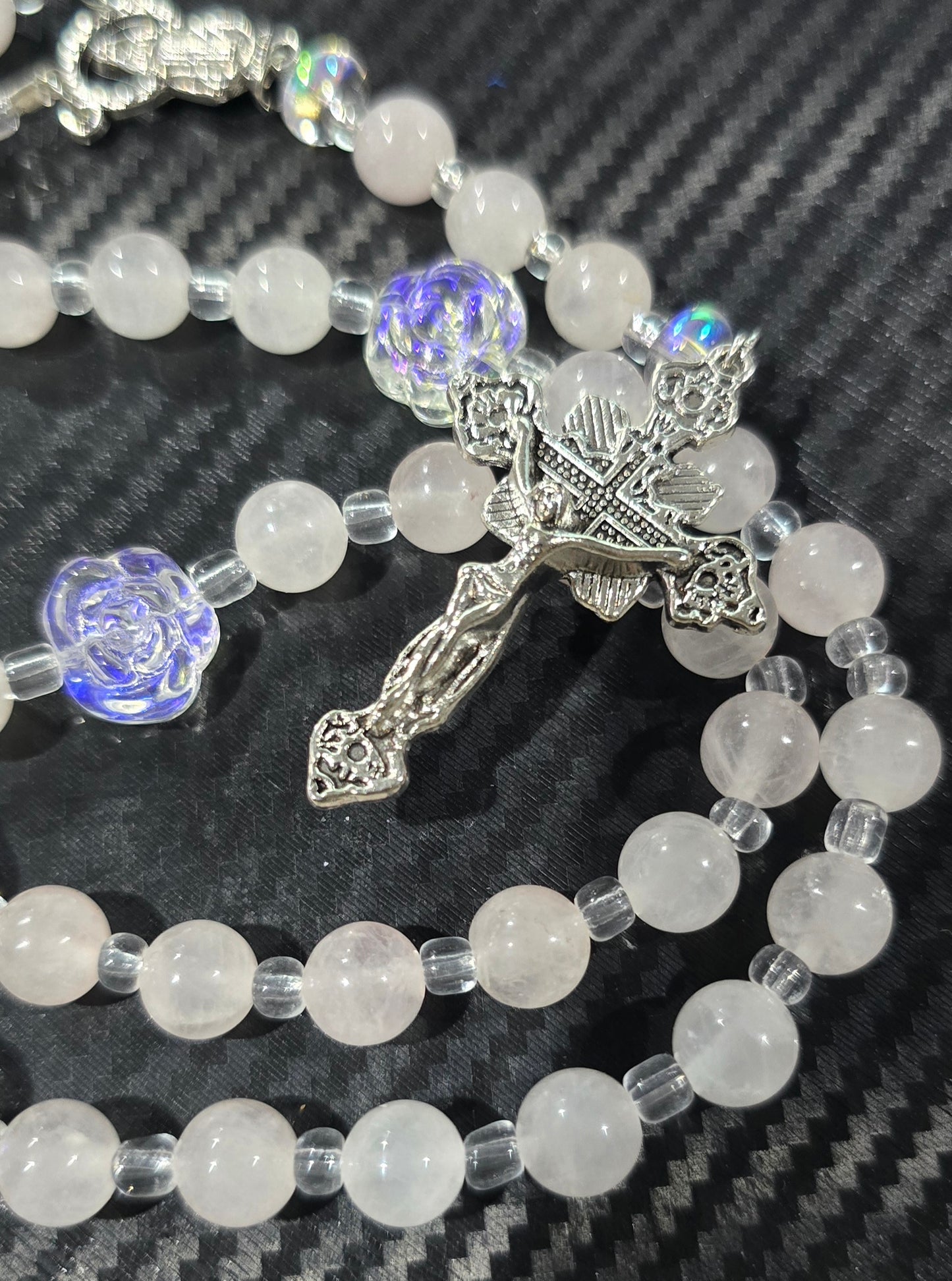 Rose Quartz Rosary Beads 8mm – Hand Strung Natural Stone Jewelry