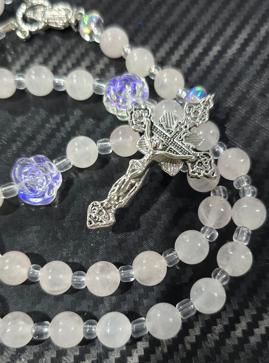 Rose Quartz Rosary Beads 8mm – Hand Strung Natural Stone Jewelry