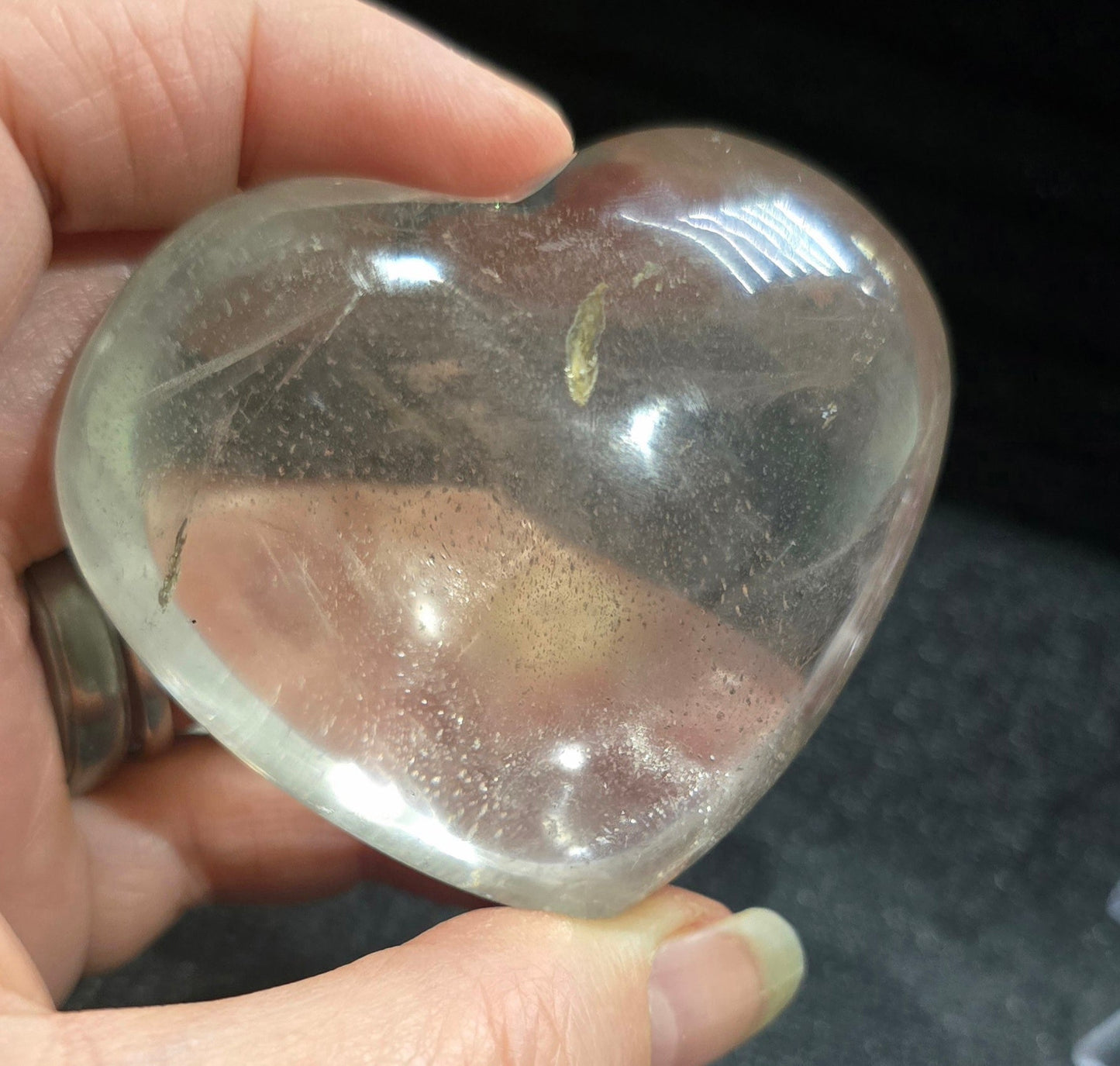 Clear Quartz Heart Carving – Natural Mineral Specimen
