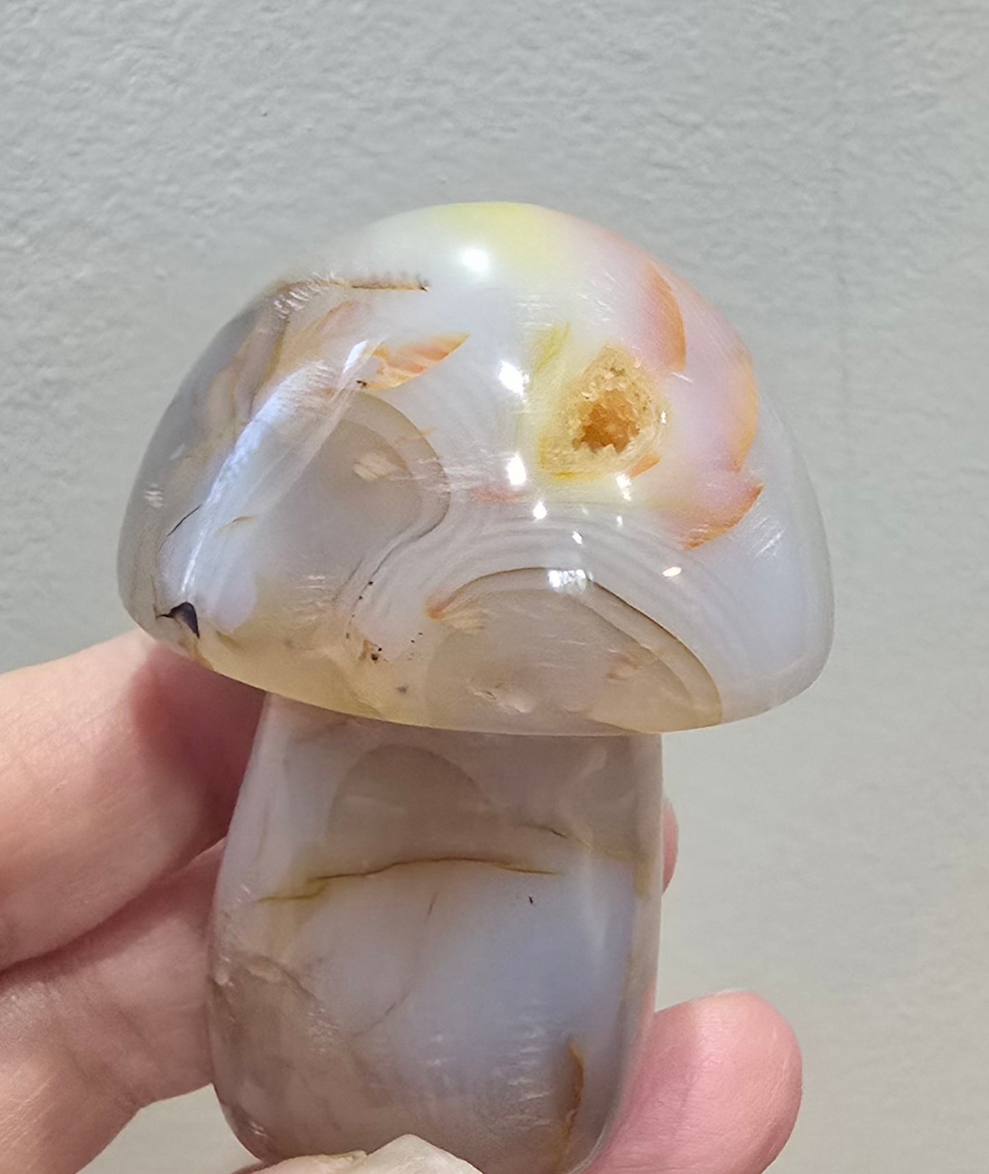 Agate Mushroom Carvings – Polished Natural Agate