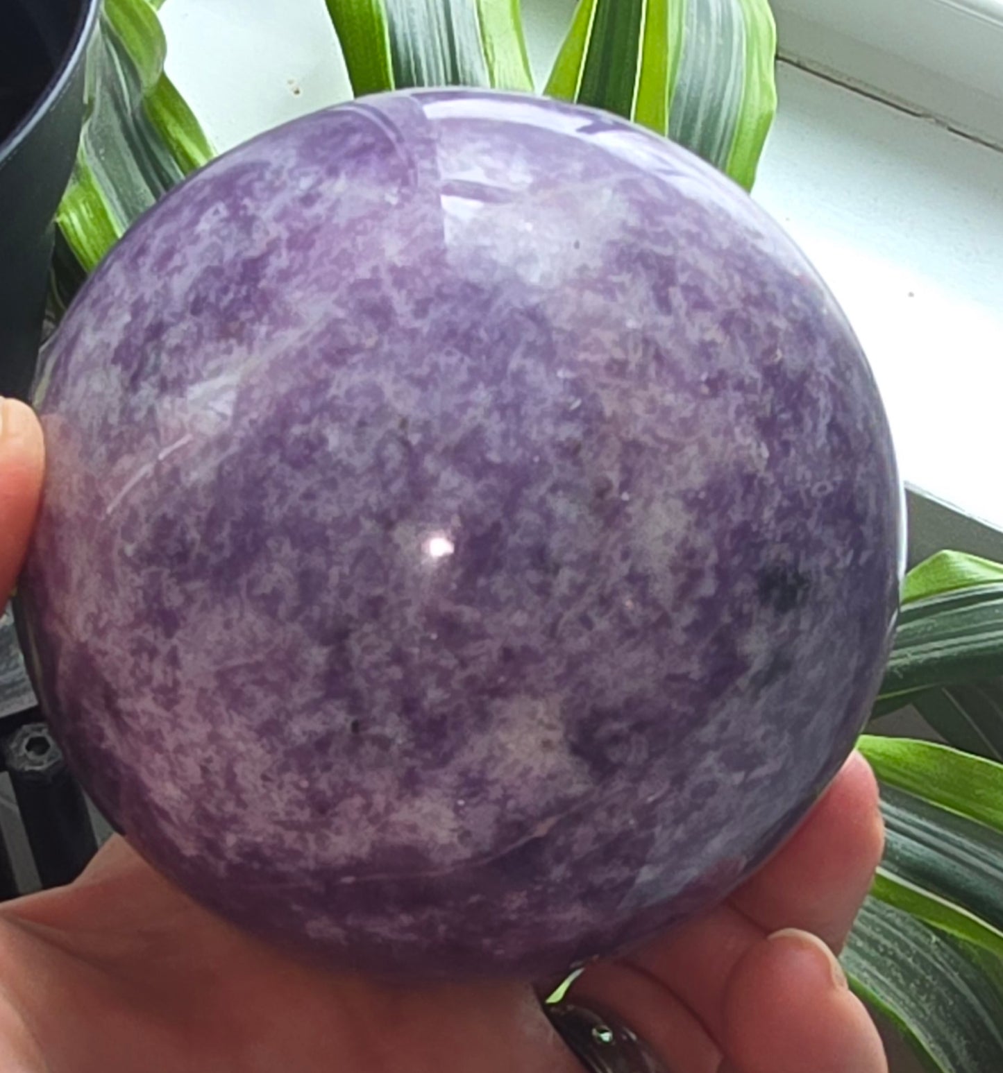 Lepidolite Natural Stone sphere