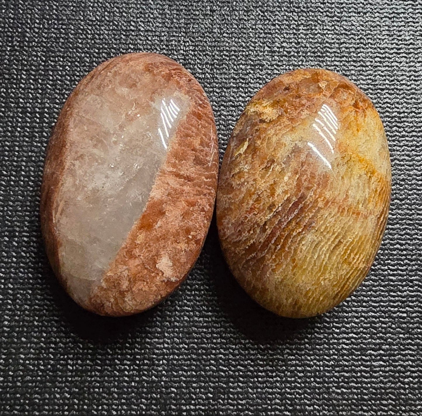 Thousand Layer Garden Quartz Palm Stones – Lodolite Inclusion Quartz