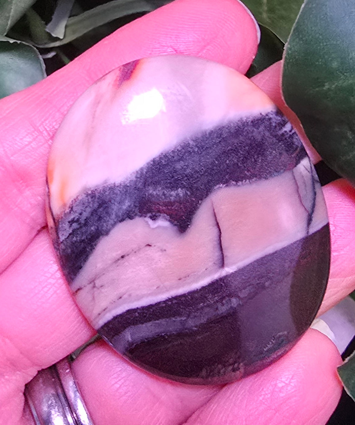 Tiger Iron Palm Stone – Polished Natural Tiger Eye Hematite Jasper